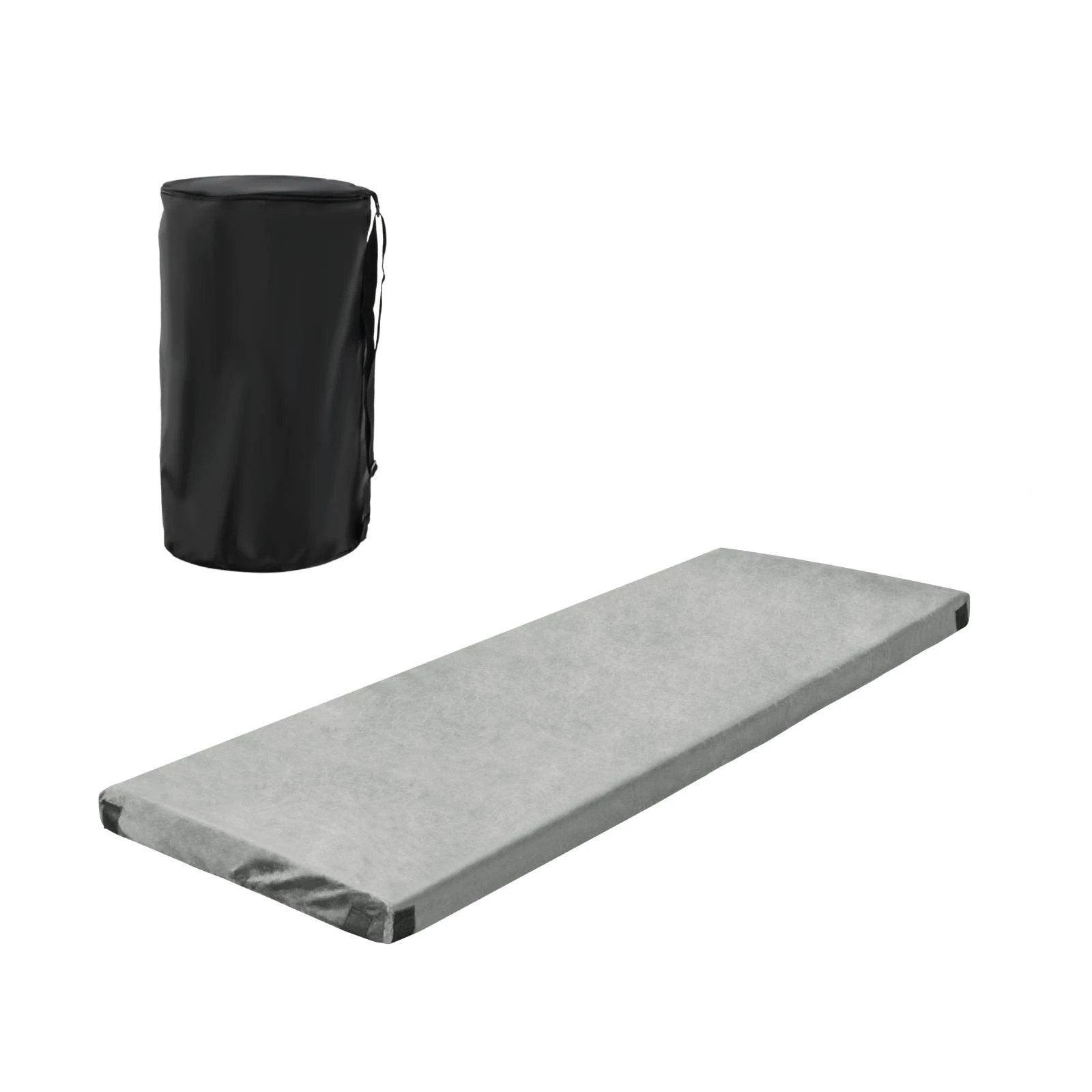 1 Costway 1.8m Memory Foam Camping Mattress Portable Roll Up Sleeping Pad Sleeping Mat - Grey, 1 of 1