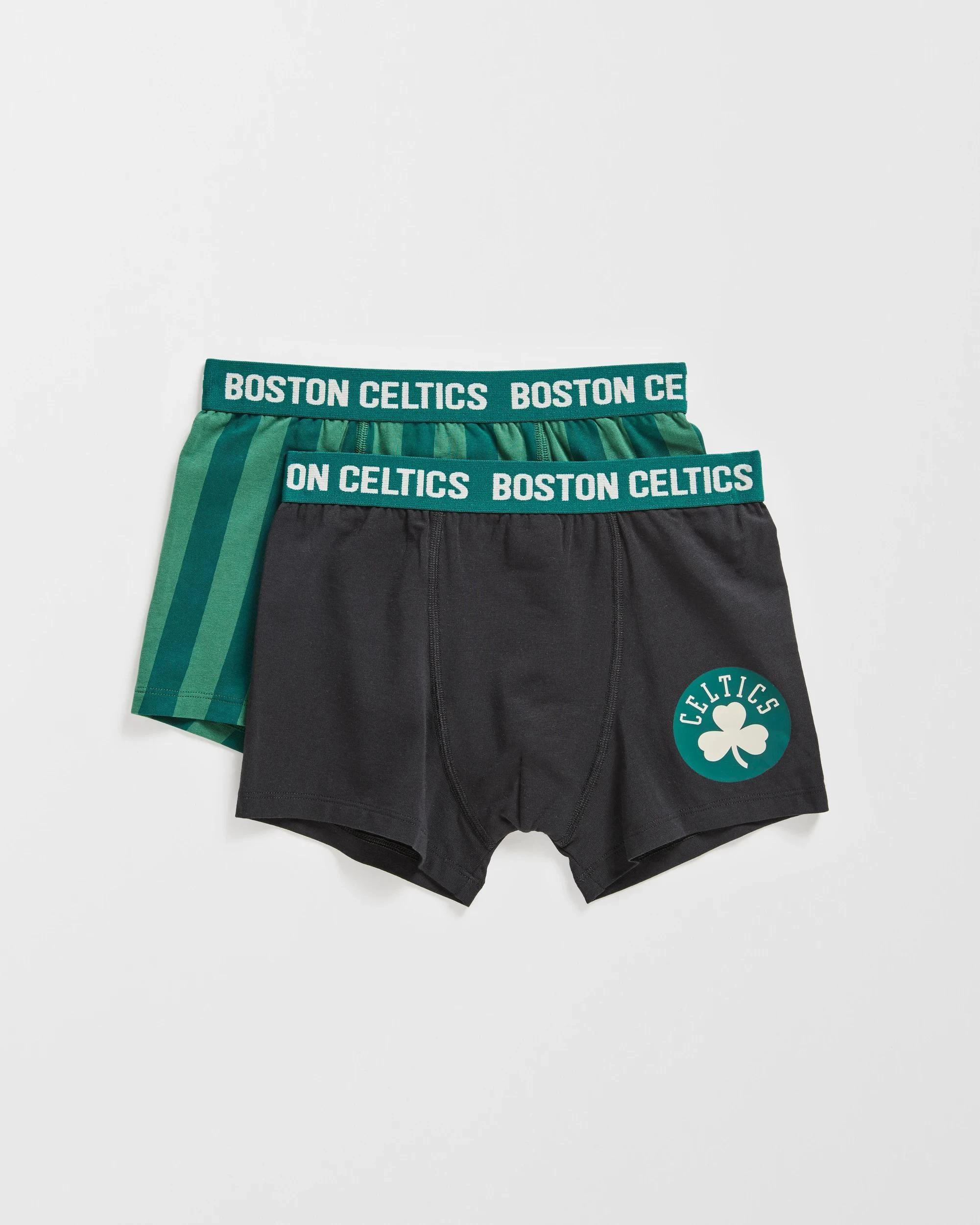 1 NBA Australian Cotton Blend Older Boys Trunks 2 Pack NBA CELTICS, 1 of 1