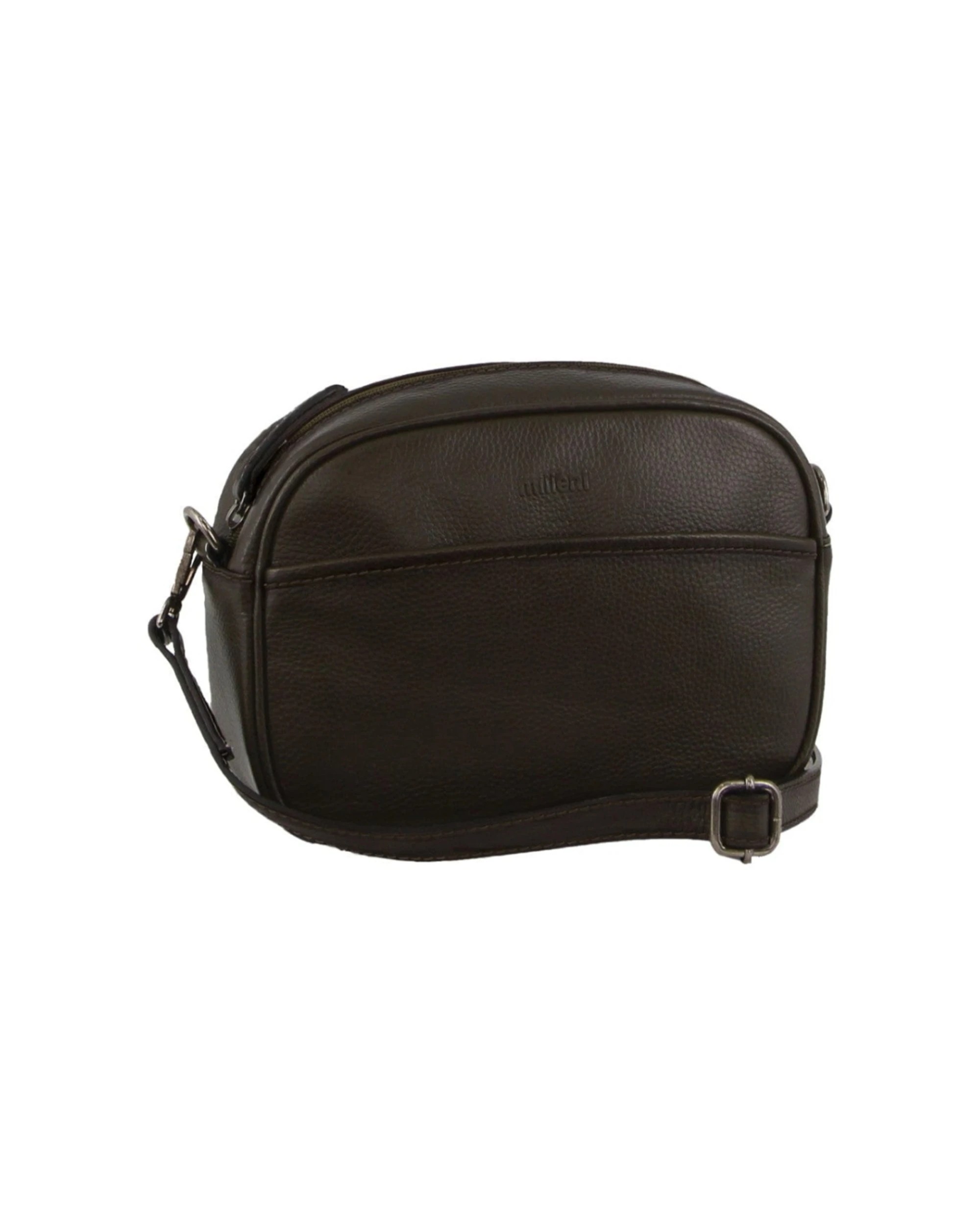 1 Milleni Women's Nappa Leather Shoulder Crossbody Bag/Clutch 25x20cm Grape Leaf - Brown, 1 of 3