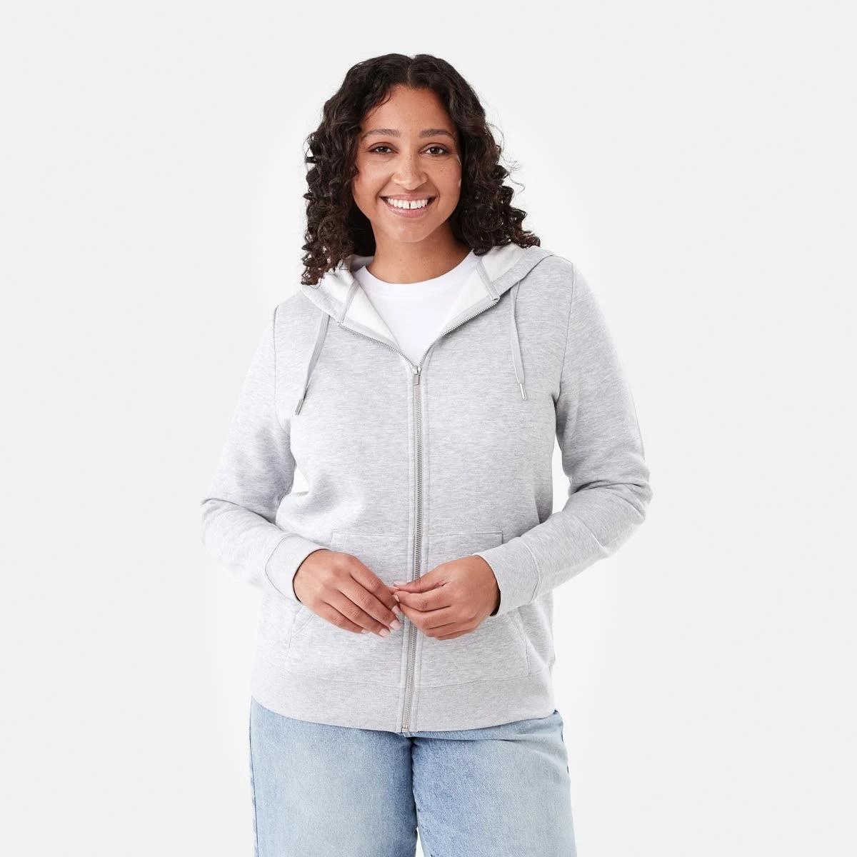 2 Long Sleeve Zip Through Hoodie Slvr Marle, 2 of 7
