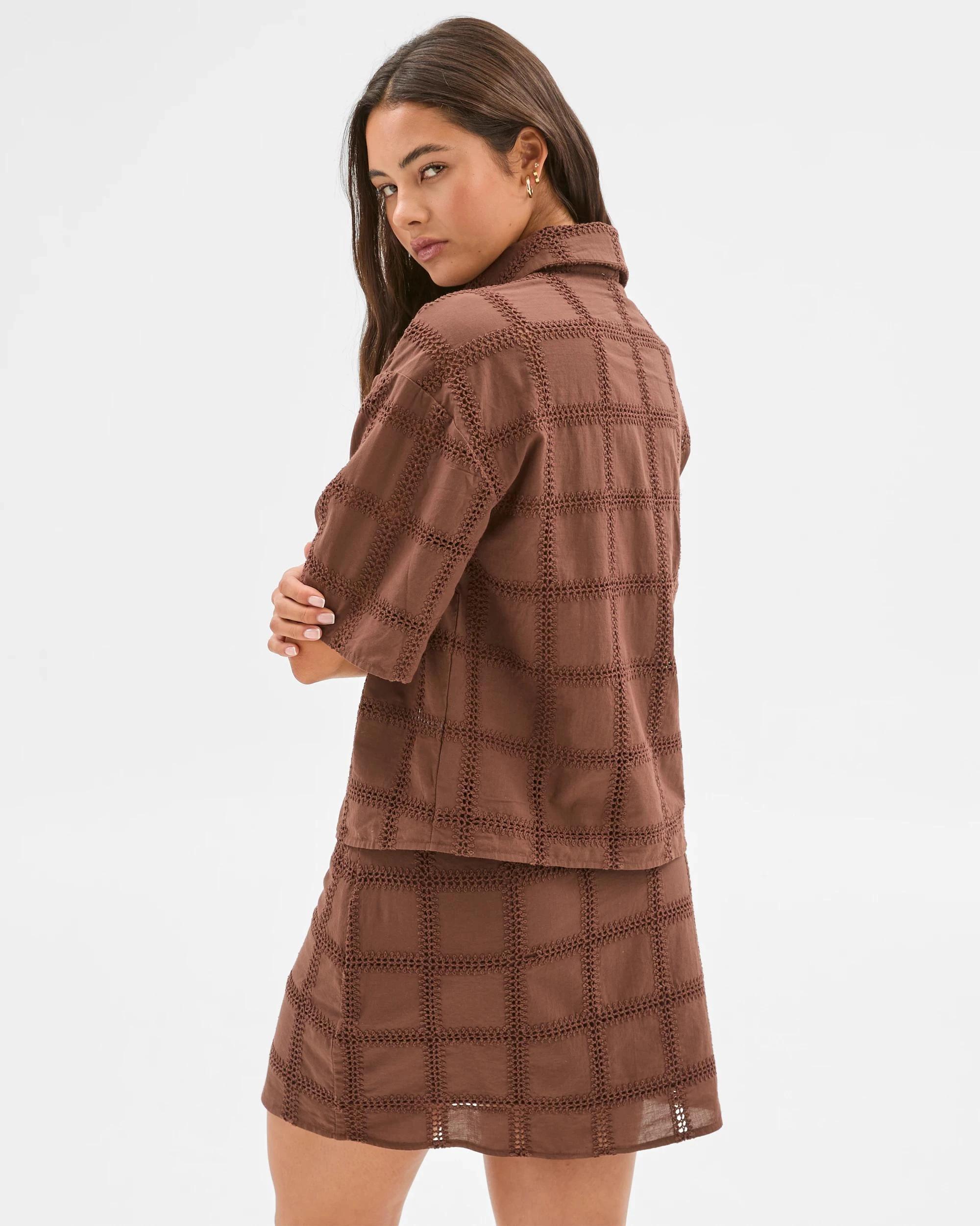 4 Embroidered Shirt - Lily Loves ESPRESSO, 4 of 7