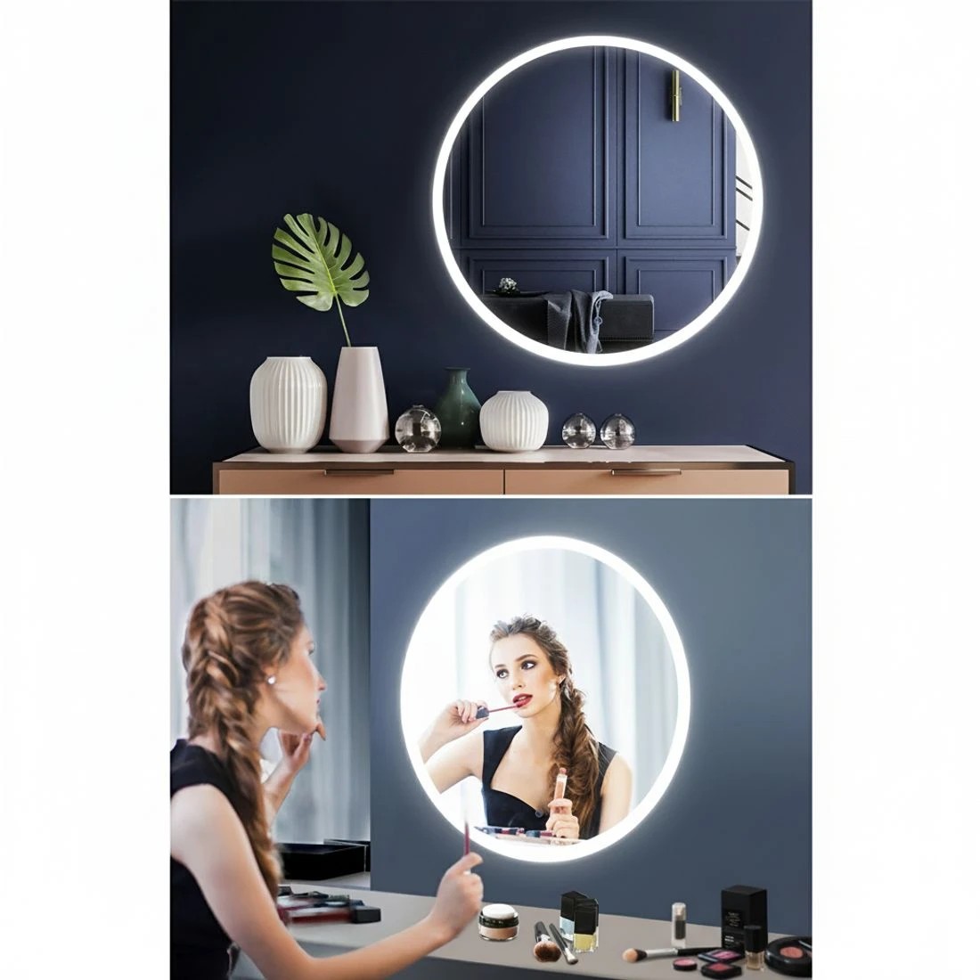 6 Embellir Wall Mirror 80cm with Led light Makeup Home Decor Bathroom Round Vanity - Multi, 6 of 7