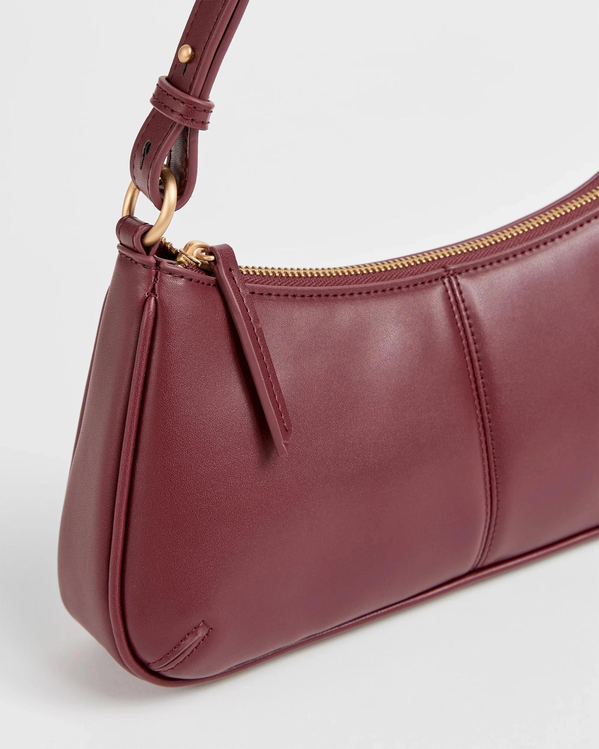 2 Target Mini Seamed Shoulder Bag BURGUNDY, 2 of 2