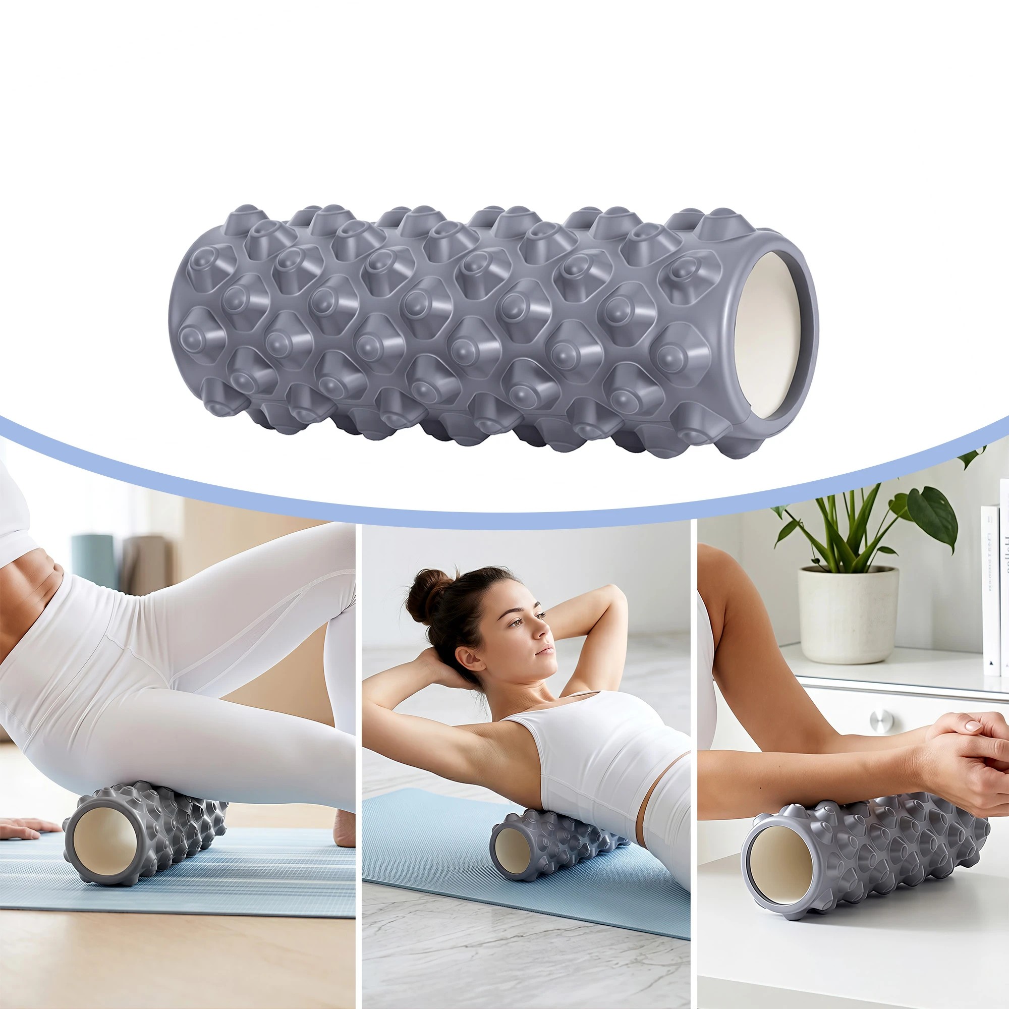 3 Everfit 3-in-1 Foam Roller Set – Muscle Stick, Massage Ball & Heavy-Duty Roller - Grey, 3 of 6