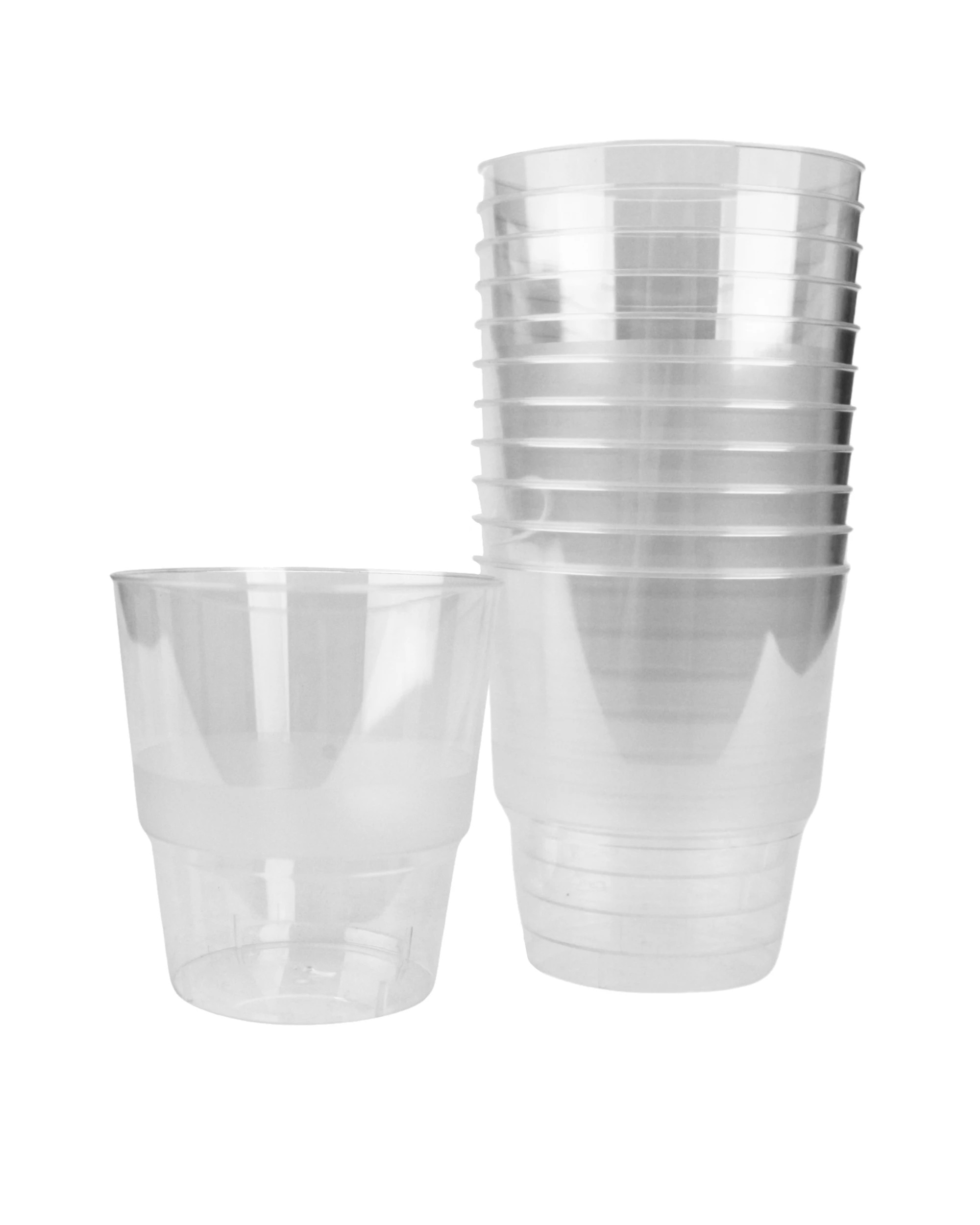 1 Partyware Everyday Living Clear Plastic Reusable Juice Cup 200ml Pack of 12, 1 of 3