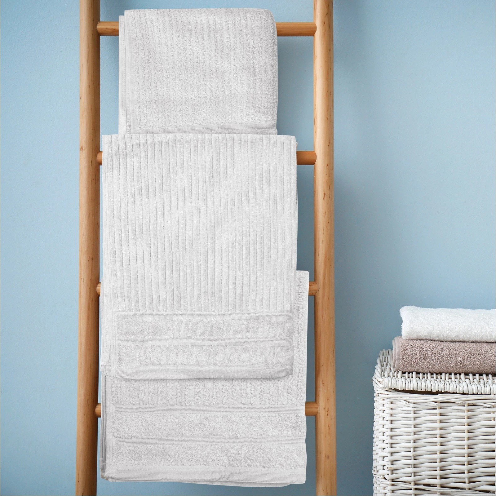 2 Royal Comfort Eden Cotton 600GSM 100% Cotton Luxury Bath Towels Set 8 Piece - White, 2 of 4