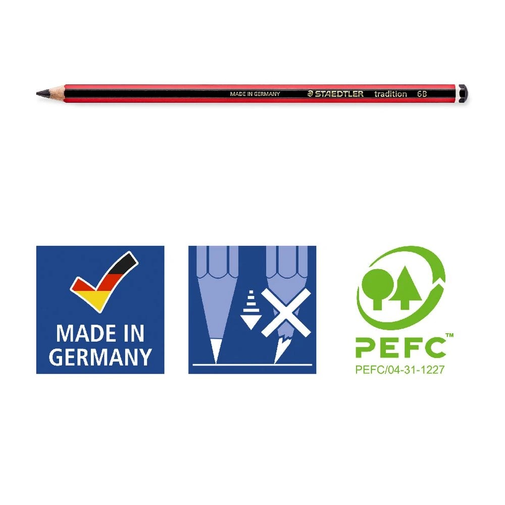 5 Staedtler Tradition Graphite Pencil 6B, 5 of 6