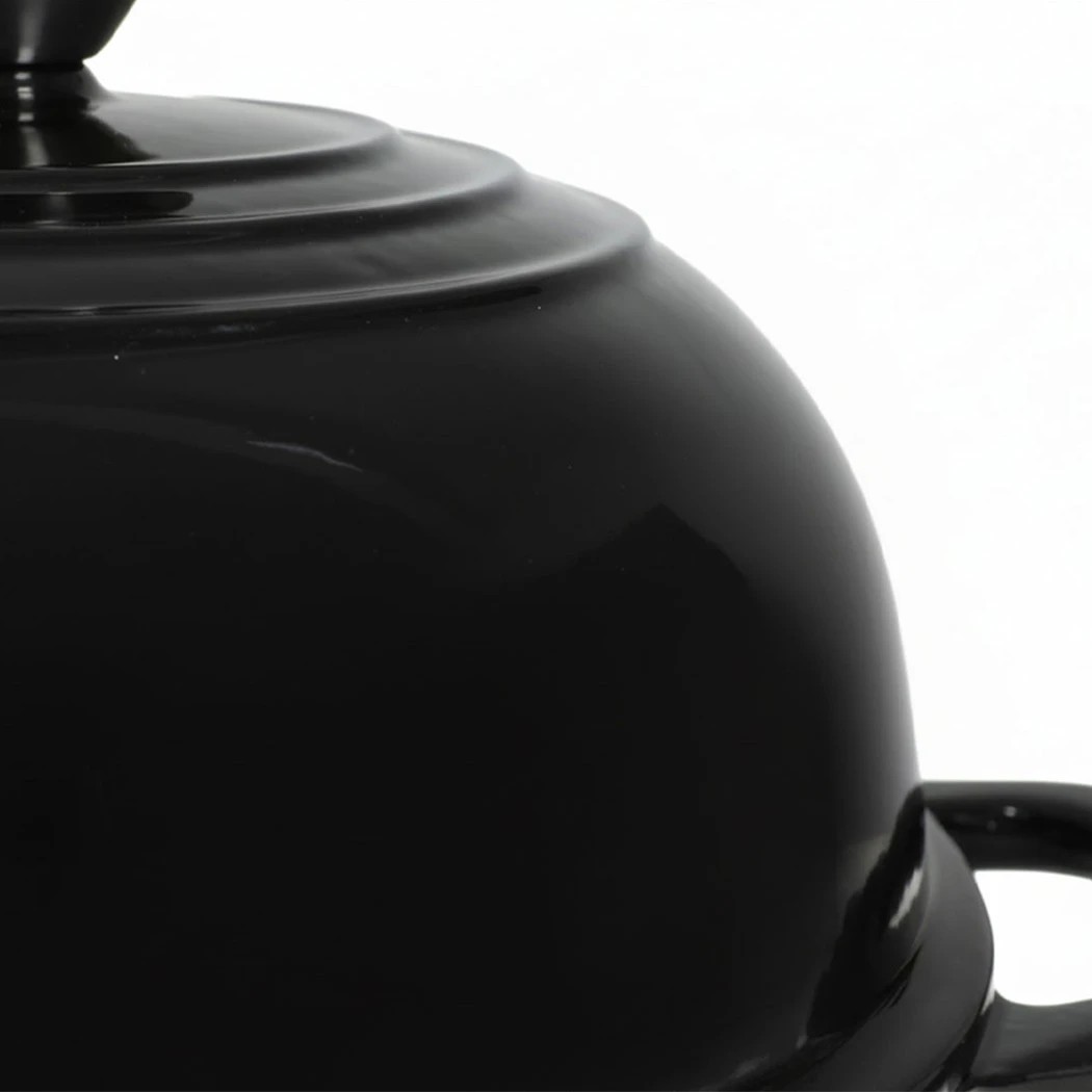 4 TOQUE Cast Iron Bread Pot,Black,Diameter 24, 4 of 8