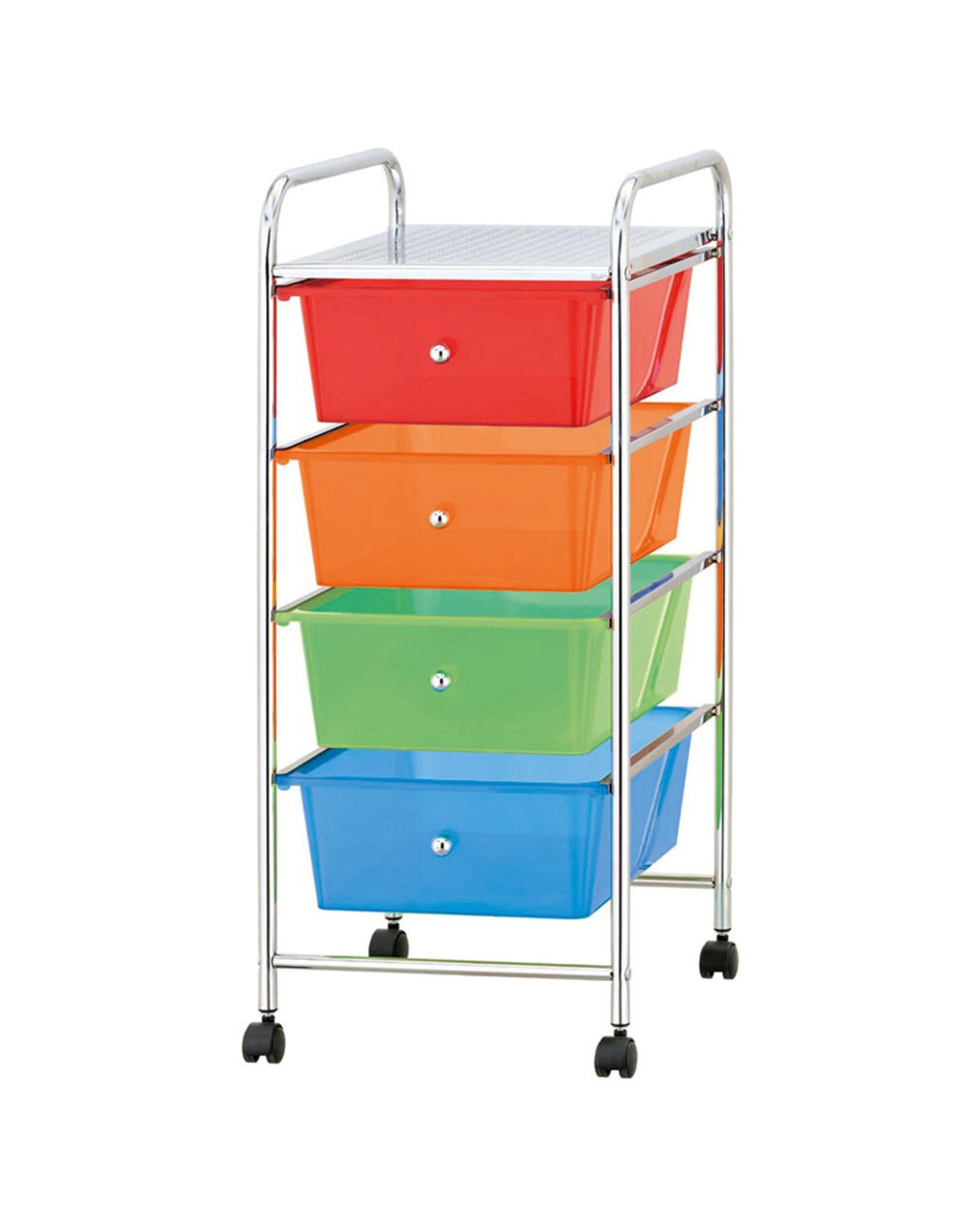 2 BoxSweden 4 Drawers Portable Storage Trolley- 2 Pack Storage - Four Drawers - Multi, 2 of 3