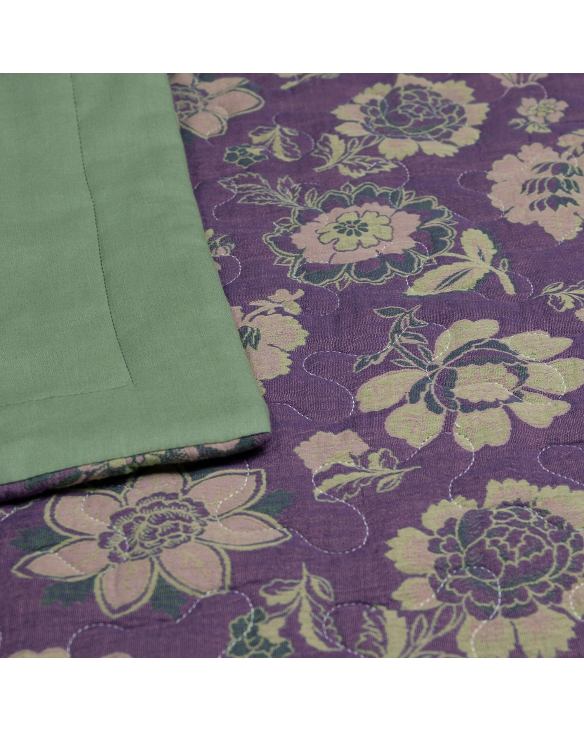 3 Algodon Mila Cotton Jacquard Coverlet With Pillowcase Set 240x245cm - Single/Double - Multi, 3 of 4