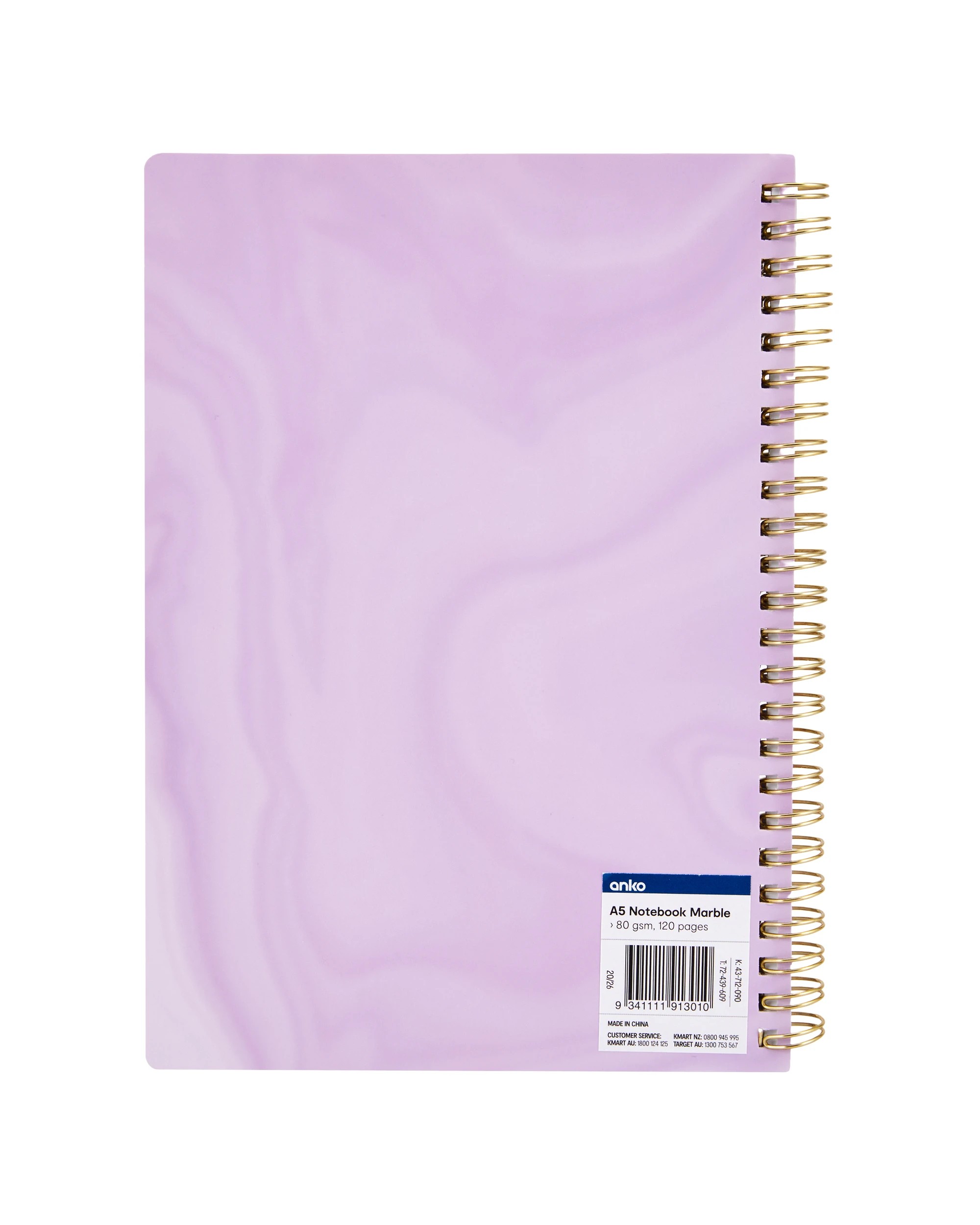 4 A5 Notebook Marble 80gsm 120 Pages, 4 of 4