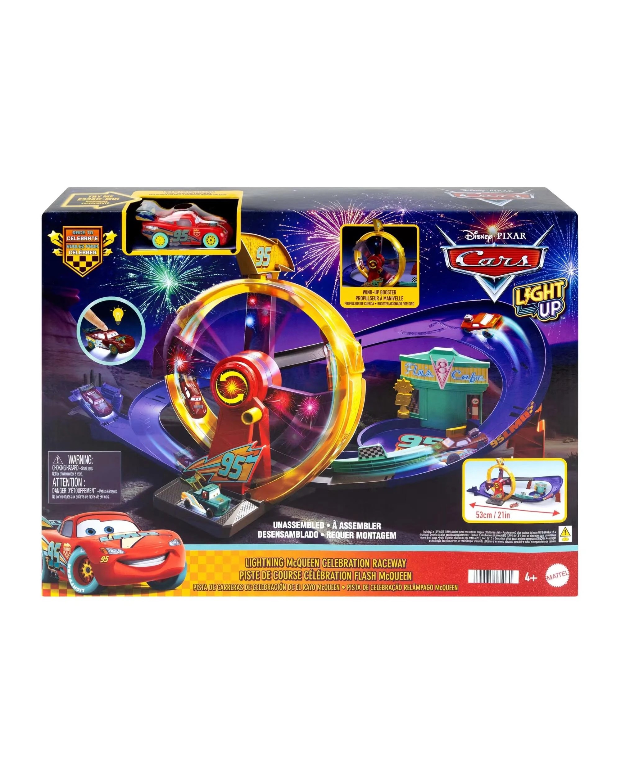 2 Disney Pixar Cars Race to Celebrate Lightning McQueen Celebration Raceway Playset, 2 of 2
