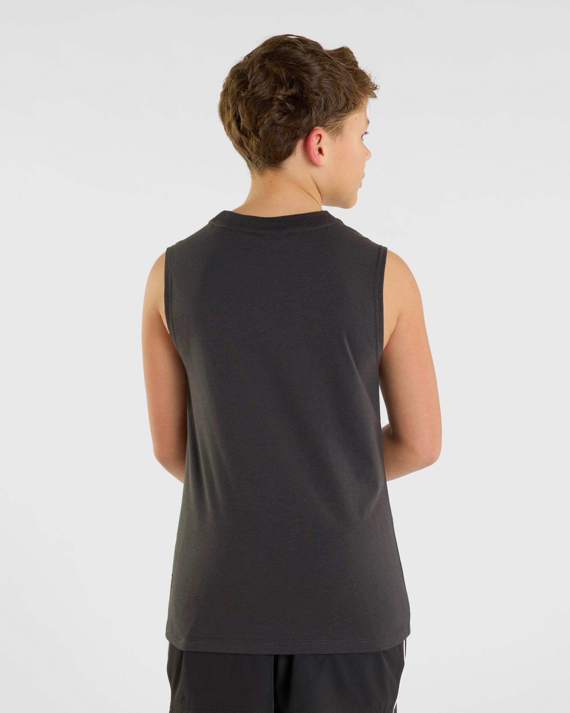 3 Keyline Sleeveless Tank - Lonsdale London WASHED BLACK, 3 of 4