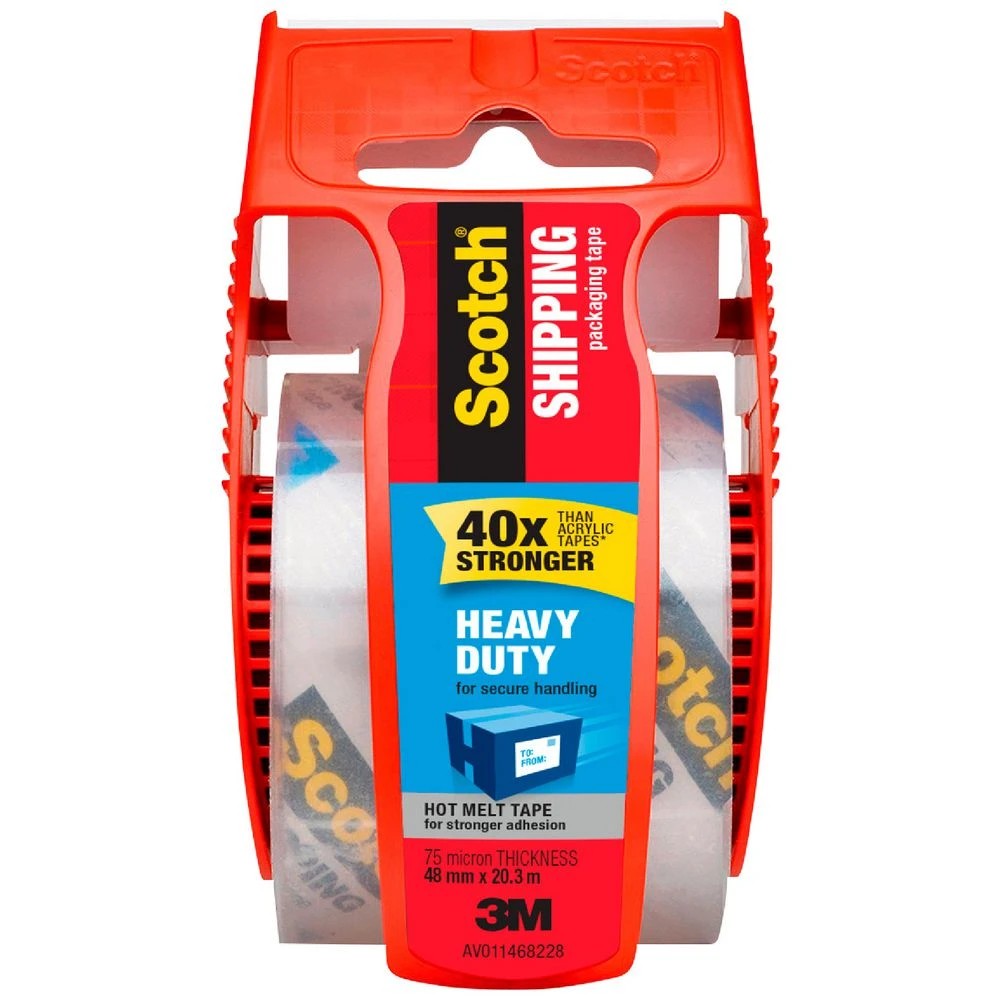 1 Scotch Heavy Duty Packaging Tape 48mm x 20.3m Clear, 1 of 2