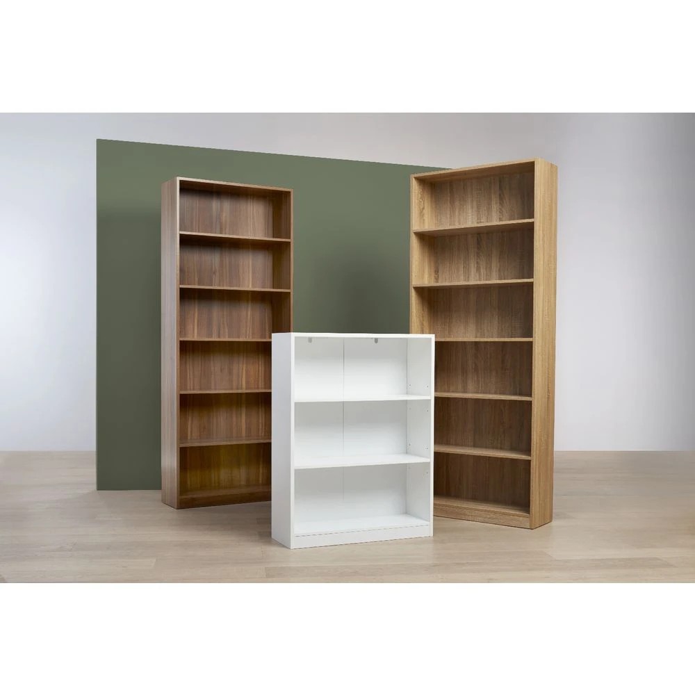 4 Austin 3 Shelf Bookcase White Shelves Home Office Storage, 4 of 5