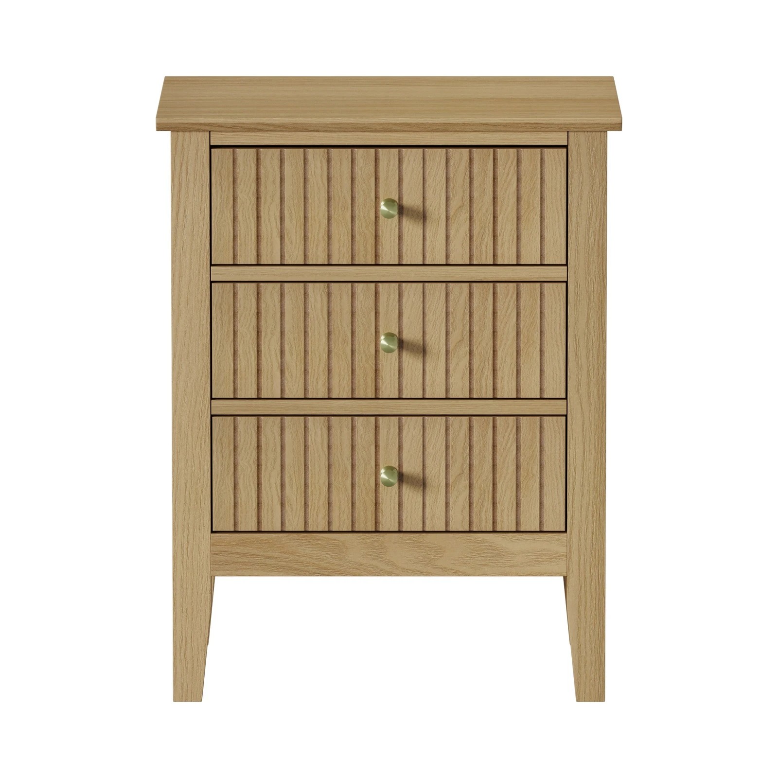 7 Oikiture Bedside Tables Set of 2 Side End Storage Furniture Nightstand - Natural, 7 of 9