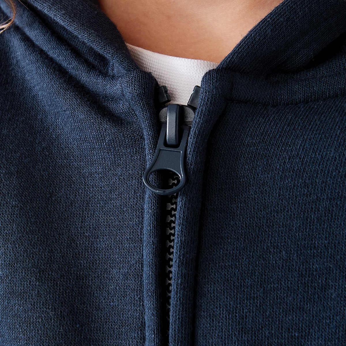 5 Plain Zip Through Hoodie Harb Navy, 5 of 10