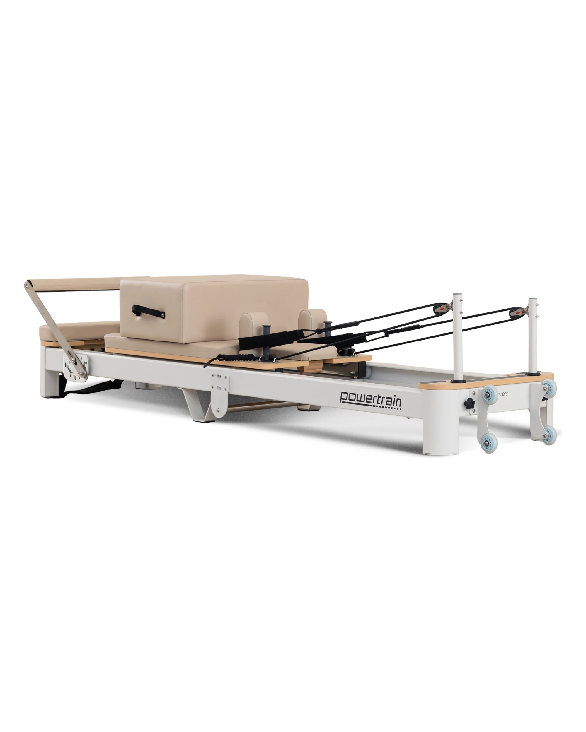5 Powertrain Velora Pilates Reformer Machine Aluminium Foldable Multifunctional Home Gym Equipment Exercise Trainer Beige, 5 of 9