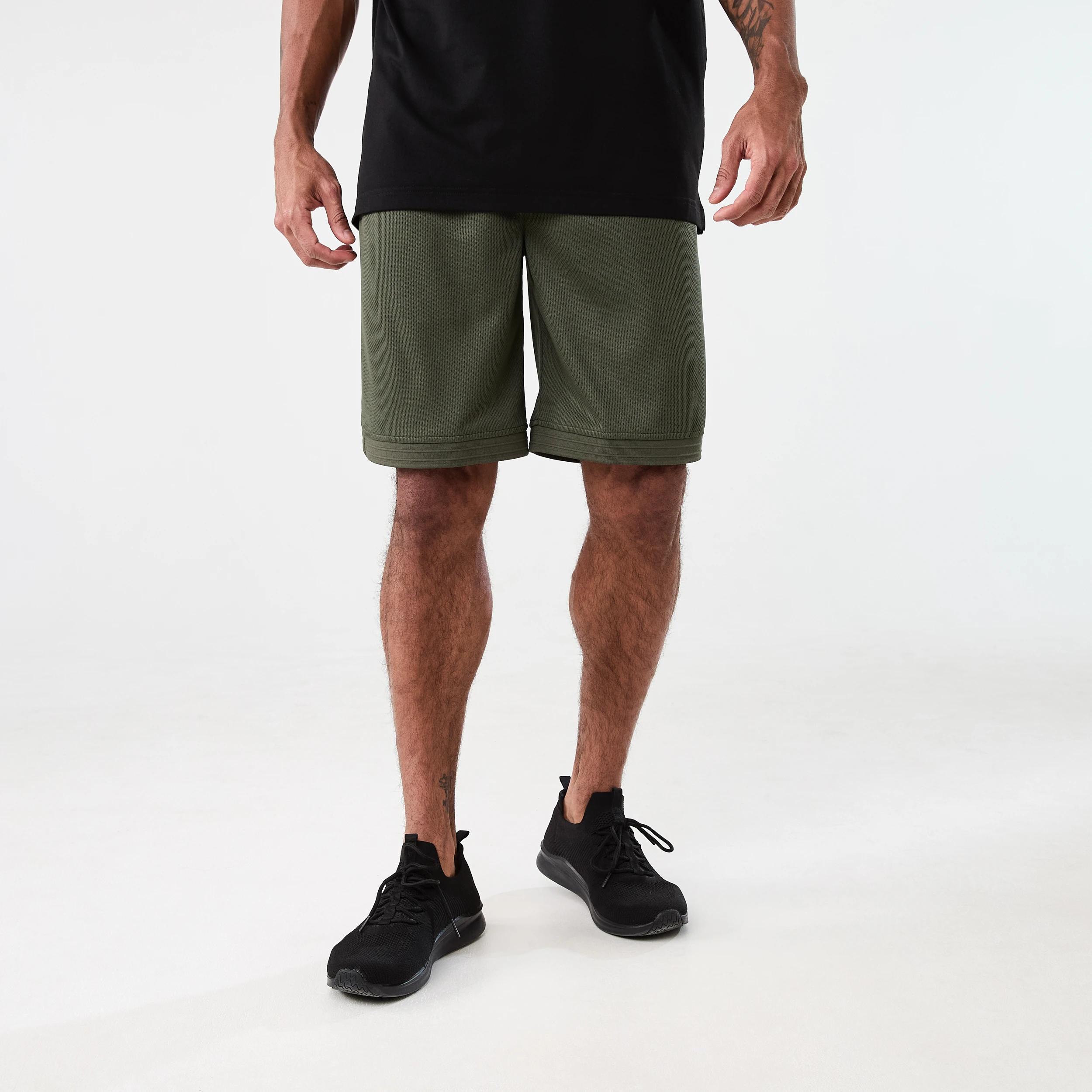 7 Active Mens Relaxed Basketball Shorts DEEPEST GREEN, 7 of 7