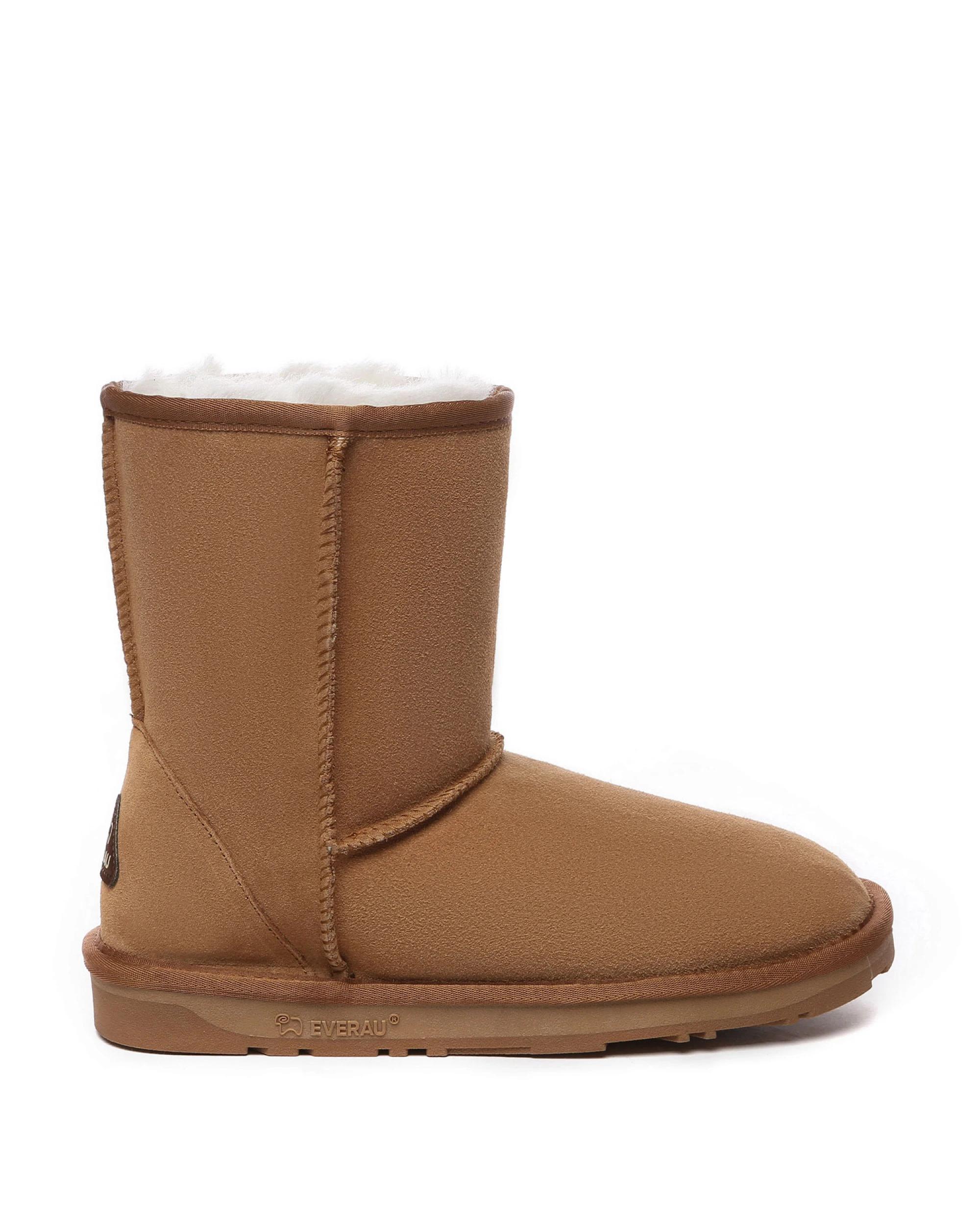 1 Everau Unisex Mid Calf Short Boots CHESTNUT, 1 of 5