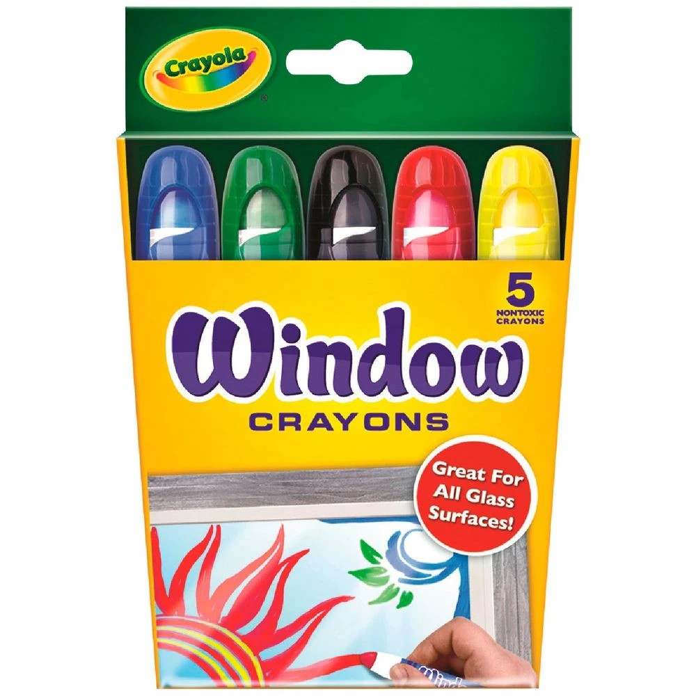 1 Crayola Washable Window Crayons 5 Pack, 1 of 1