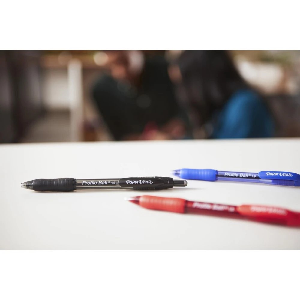 3 Paper Mate Profile Ballpoint Pen 1mm Red 12 Pack, 3 of 4