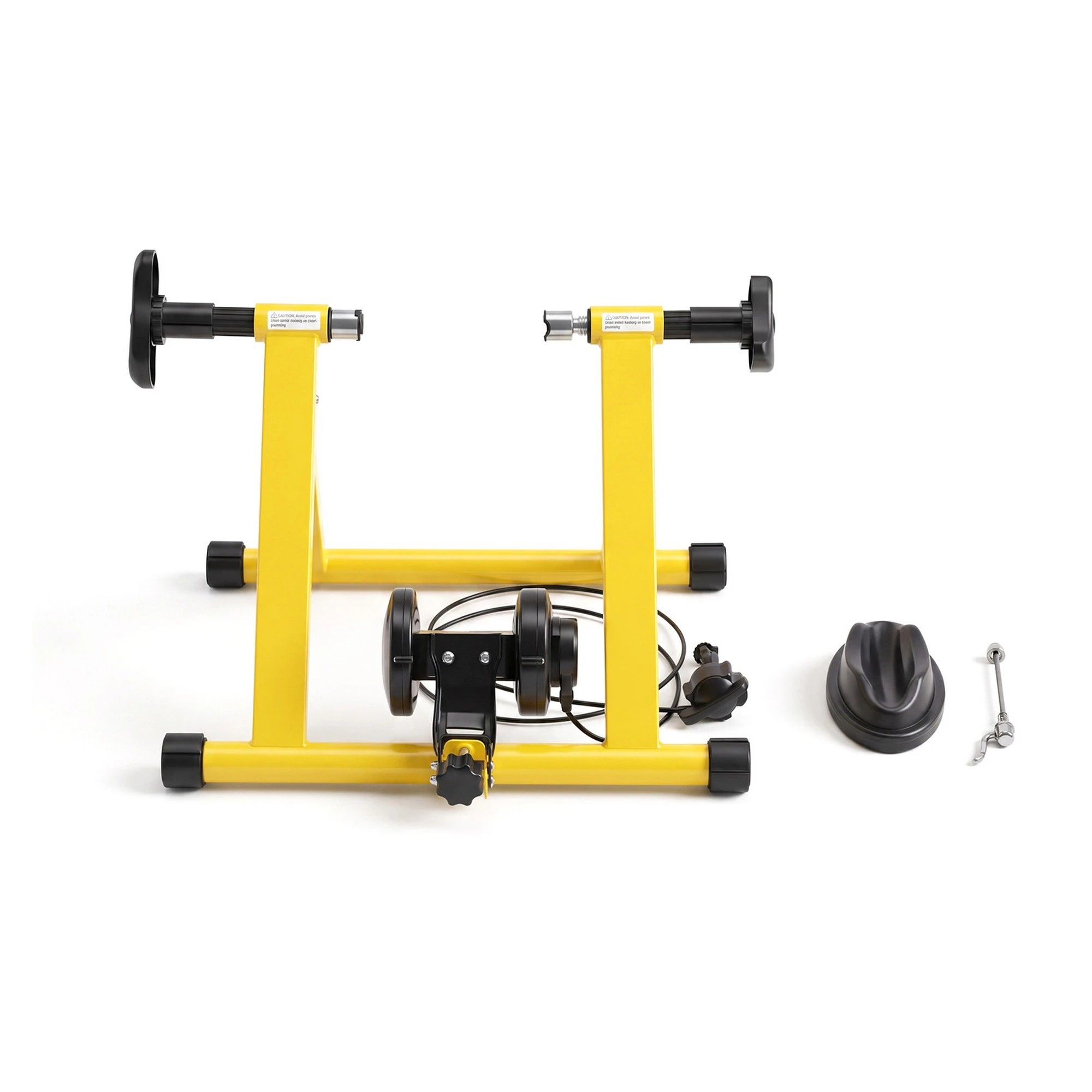 3 Everfit Bike Trainer Stand Indoor Riding 6 Level Resistance Bicycle Cycling - Yellow, 3 of 7