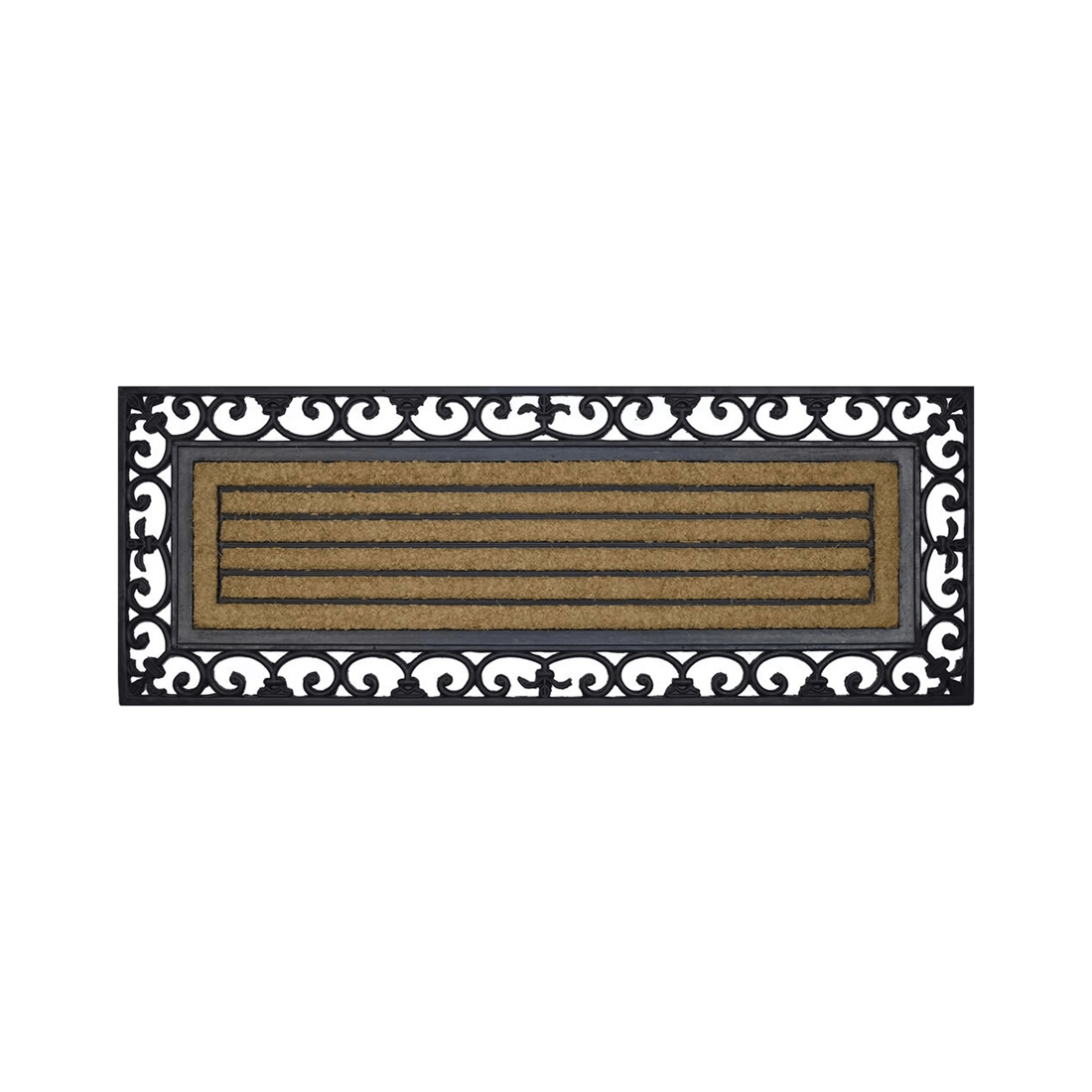 3 Solemate Rubber/c Ribbed Wide 45x120cm Stylish Outdoor Entrance Doormat
 - Brown, 3 of 3