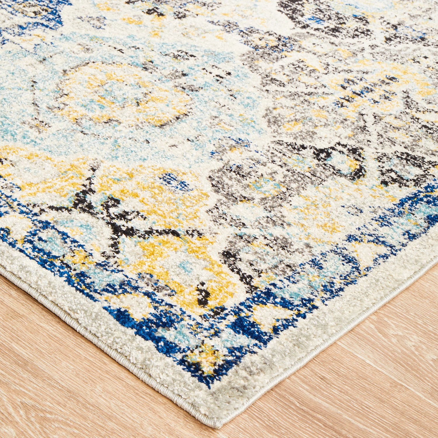 5 Common Ground Rugs Encore 266 400x300cm - Extra Extra Large Power Loomed Pet Friendly Floor Rug - Blue, 5 of 9