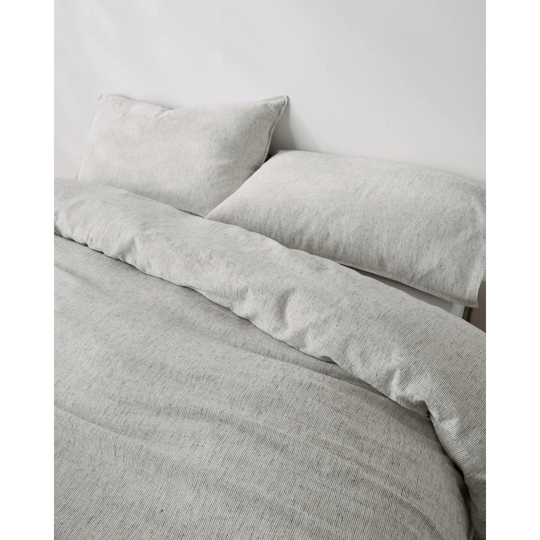 2 Target Brayden Stripe Linen/Cotton Quilt Cover Set - White, 2 of 3