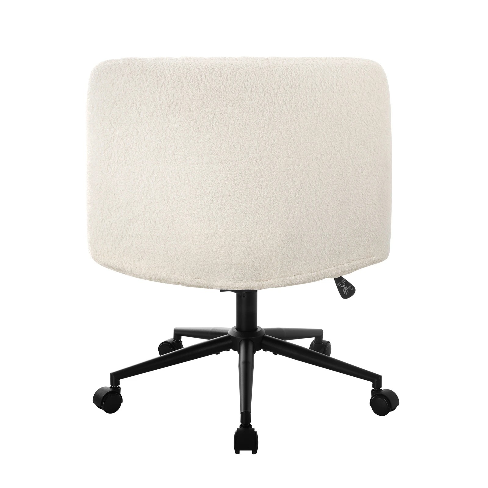 8 Oikiture Armless Office Desk Chair Sherpa
 - White, 8 of 10