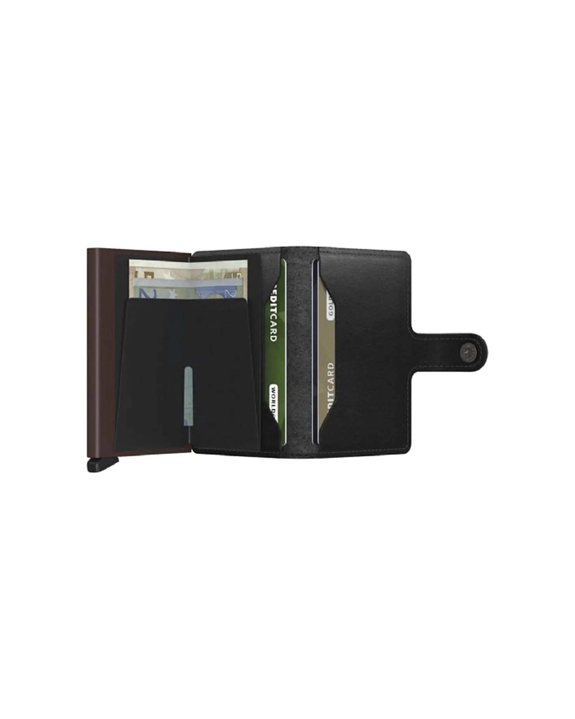 4 Secrid Miniwallet Compact RFID Wallet Aluminium Leather Card Protector - Brown, 4 of 5