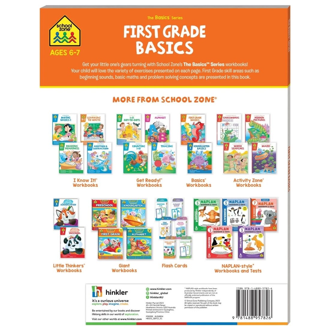 5 School Zone The Basics Series: First Grade Basics - Book, 5 of 5