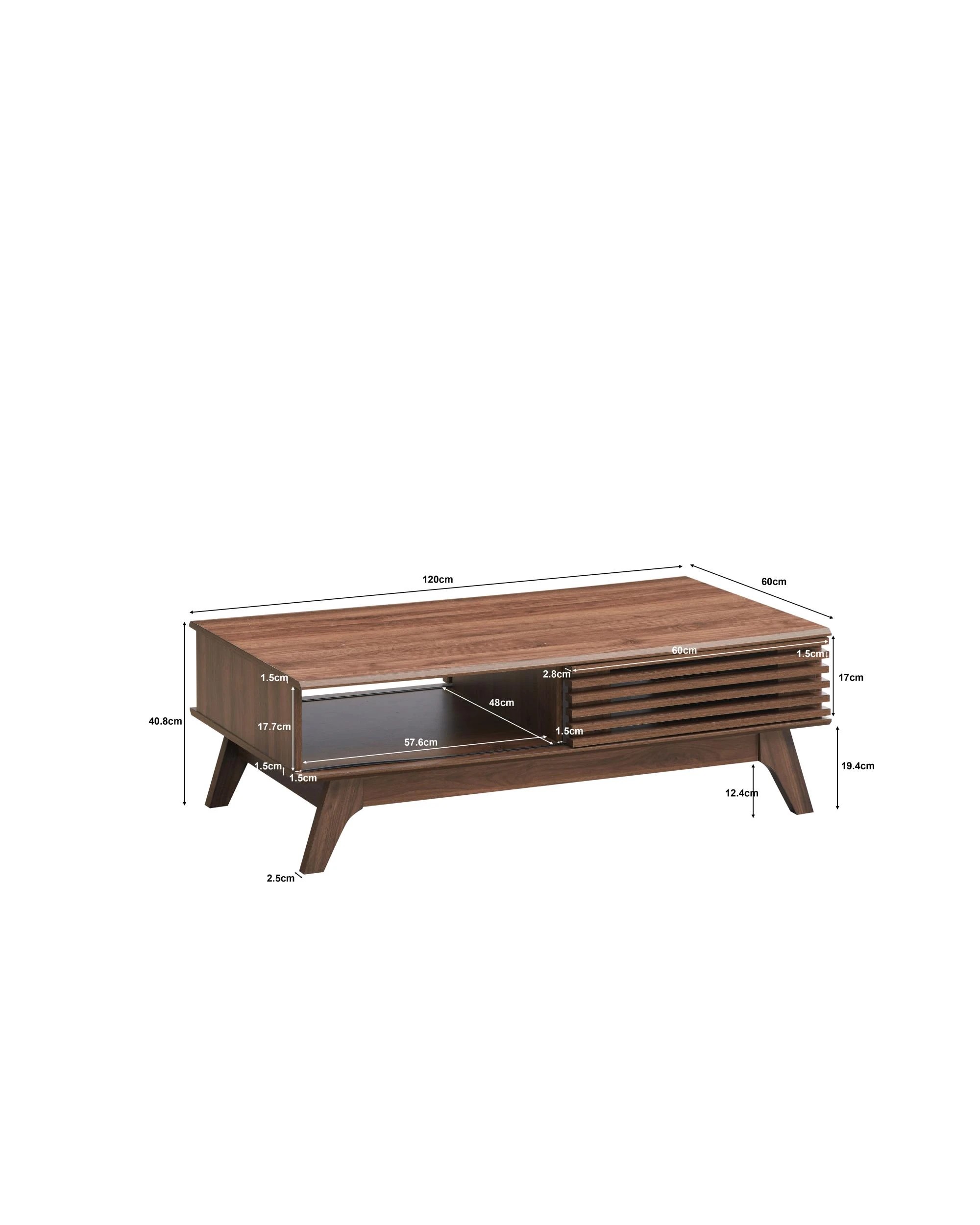 4 Kodu Coffee Table 2 Doors Walnut - Brown, 4 of 4