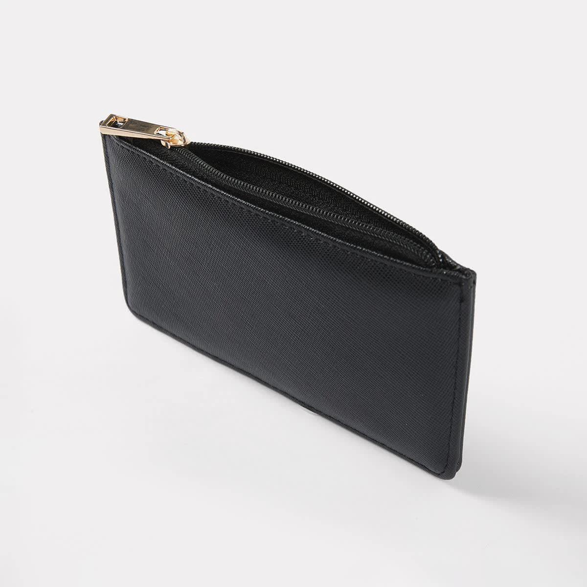 3 Zip Card Purse BLACK, 3 of 4