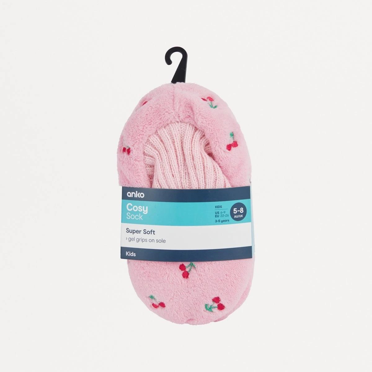 3 Cosy Socks Pnk Cherry, 3 of 3