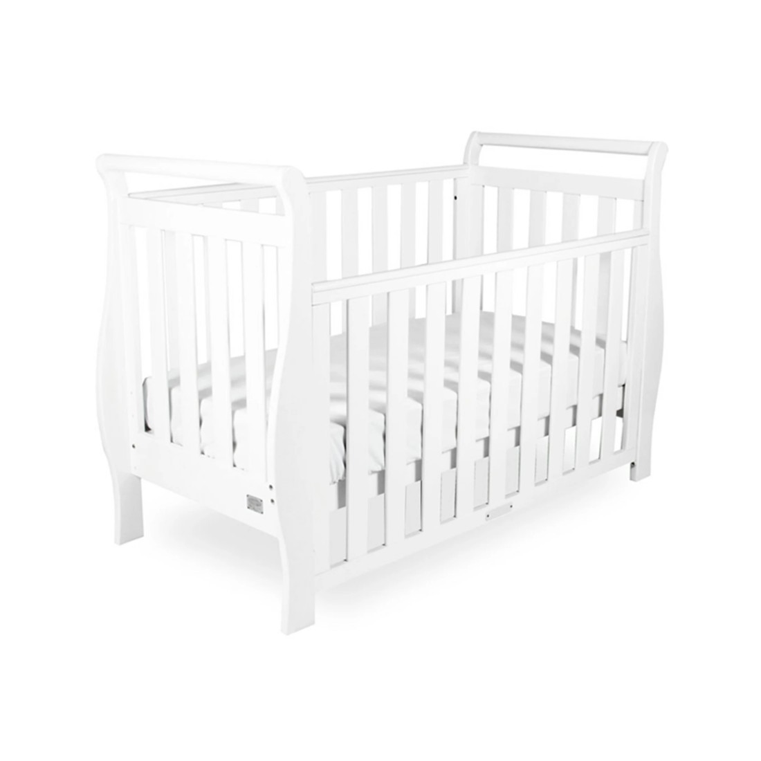 4 Babyhood Georgia Sleigh Cot Luxx - White, 4 of 6