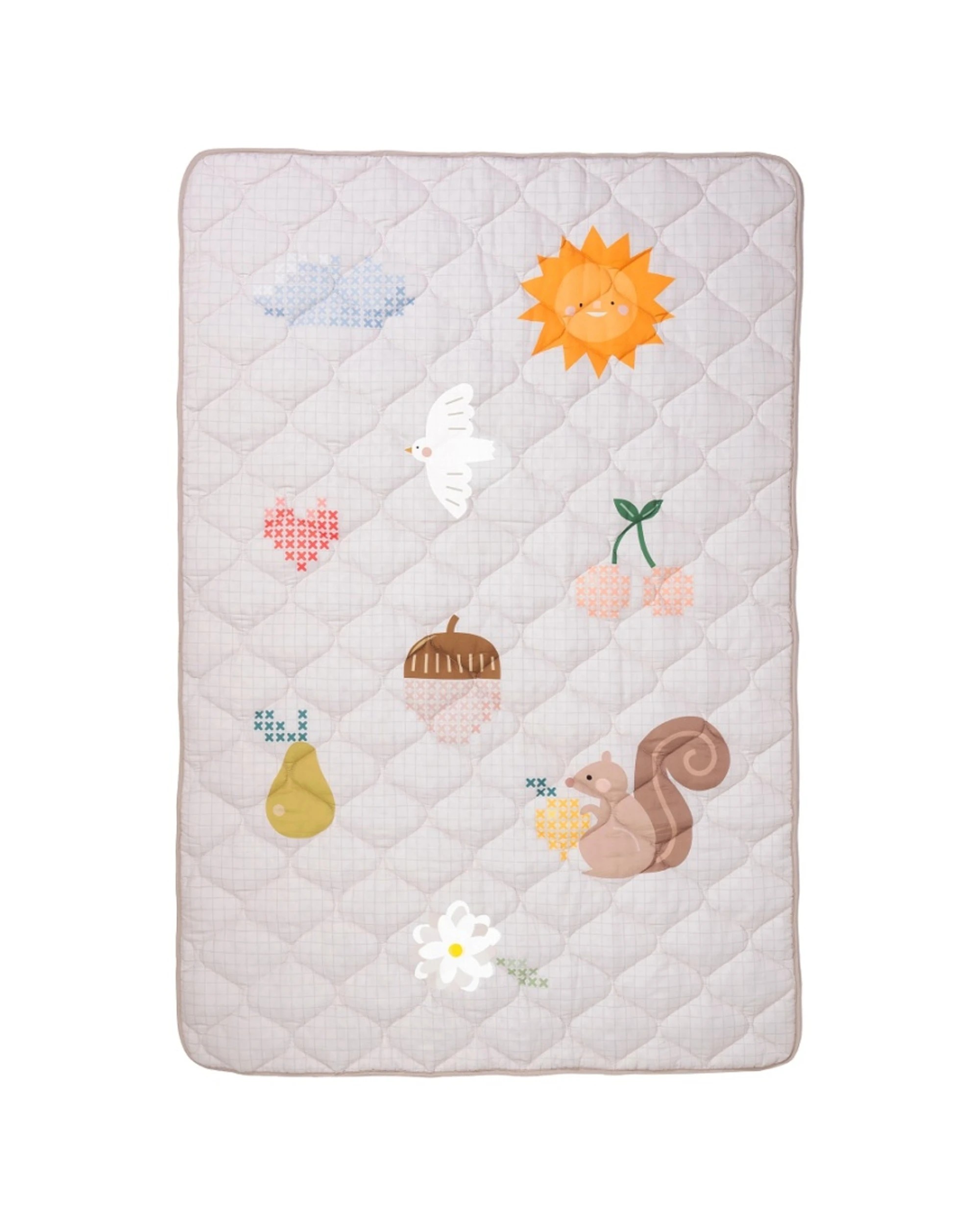 1 Taf Toys Fantasy Bloom Quilted Play Mat Extra Large 100x150cm - Multi, 1 of 1