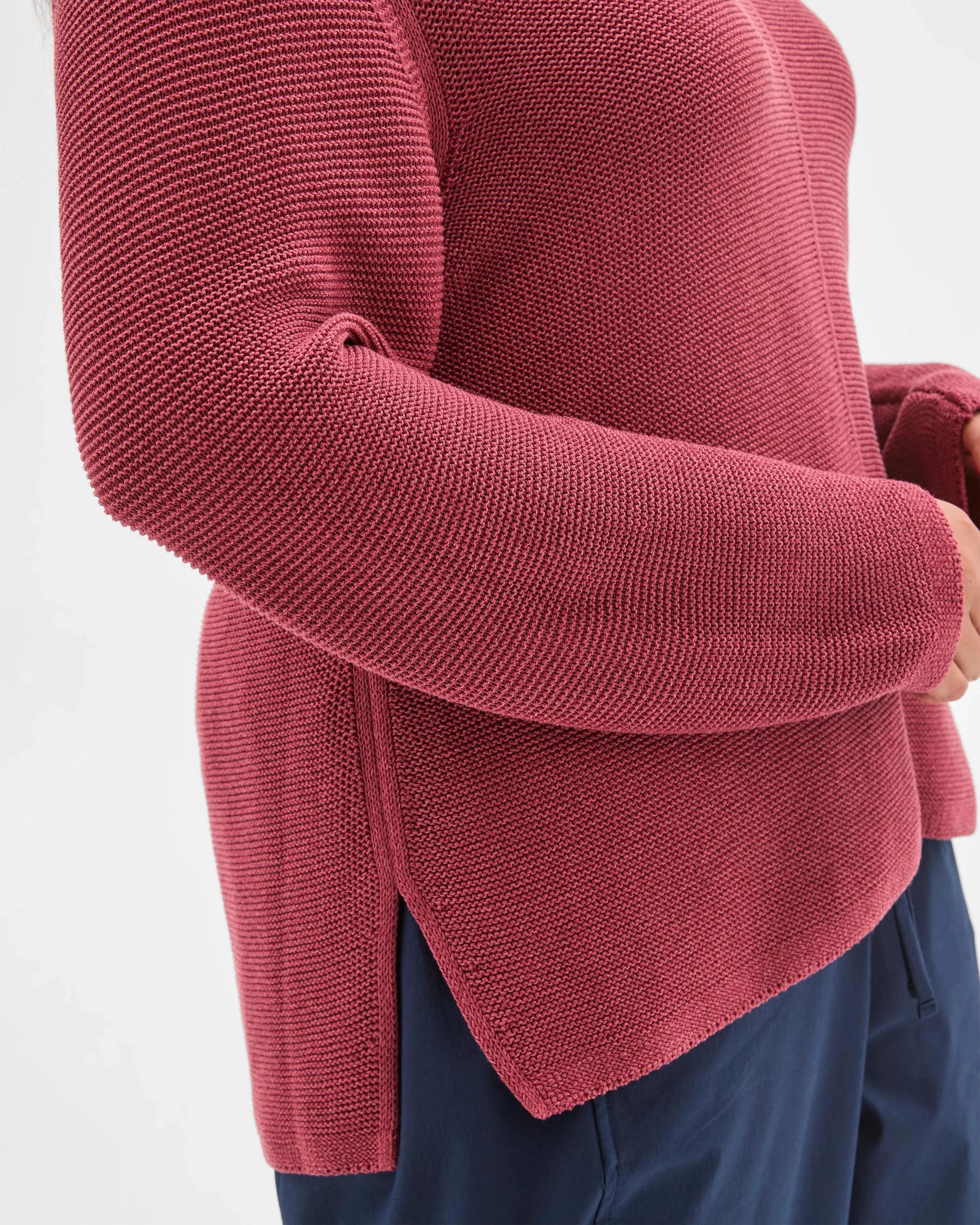 3 Target Curve Plus Size Australian Cotton Blend V-Neck Ottoman Twist Sweater MULBERRY, 3 of 5