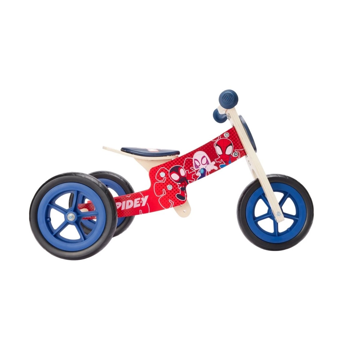 2 Disney Junior Marvel Spidey and His Amazing Friends 2-in-1 Wooden Balance Bike, 2 of 9
