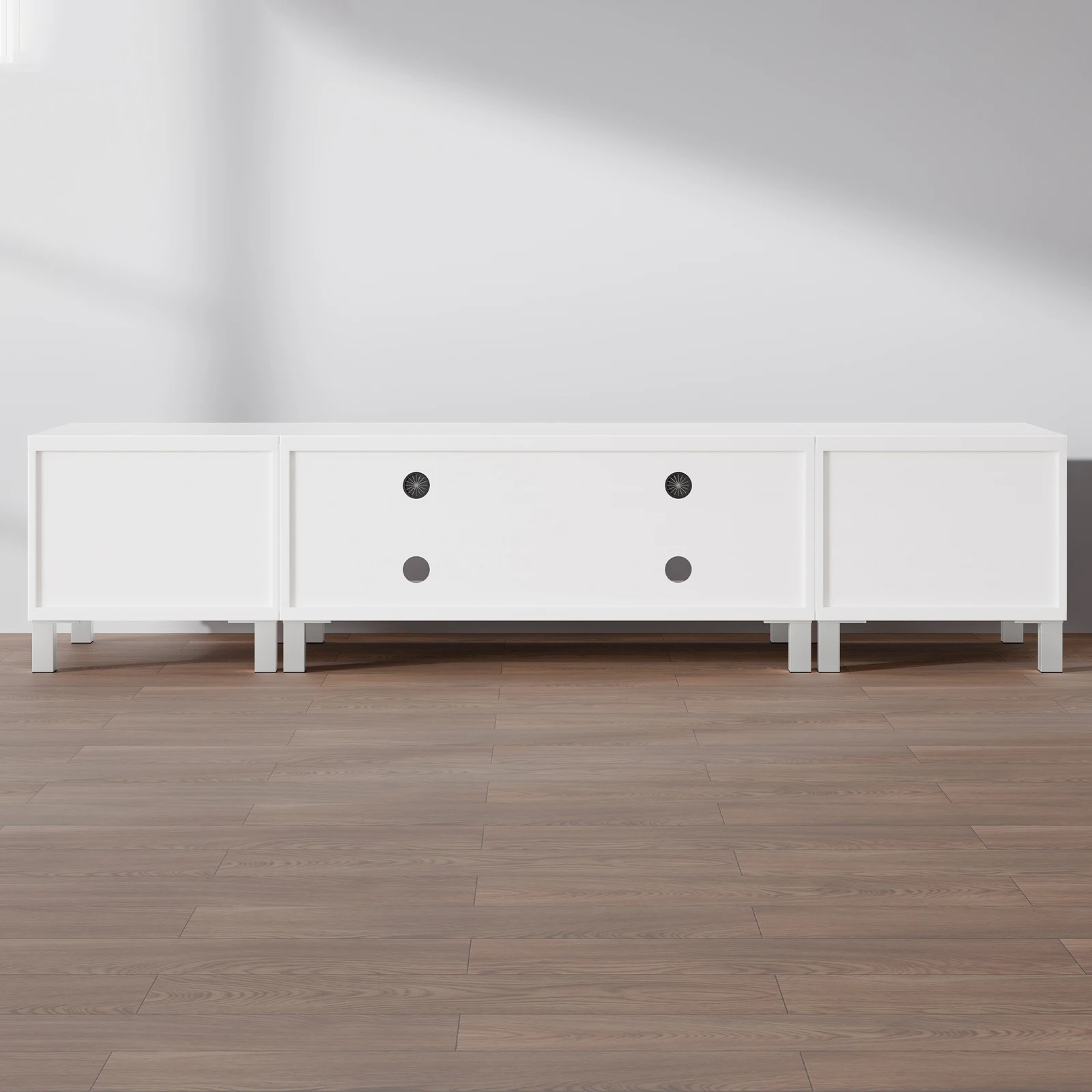 4 Alfordson Entertainment Unit TV Cabinet Stand Storage Drawer 190cm - White, 4 of 10