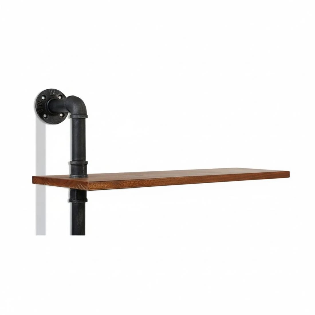 5 Artiss Floating DIY Pipe Shelf 6 Tiers - IRA - Natural, 5 of 5