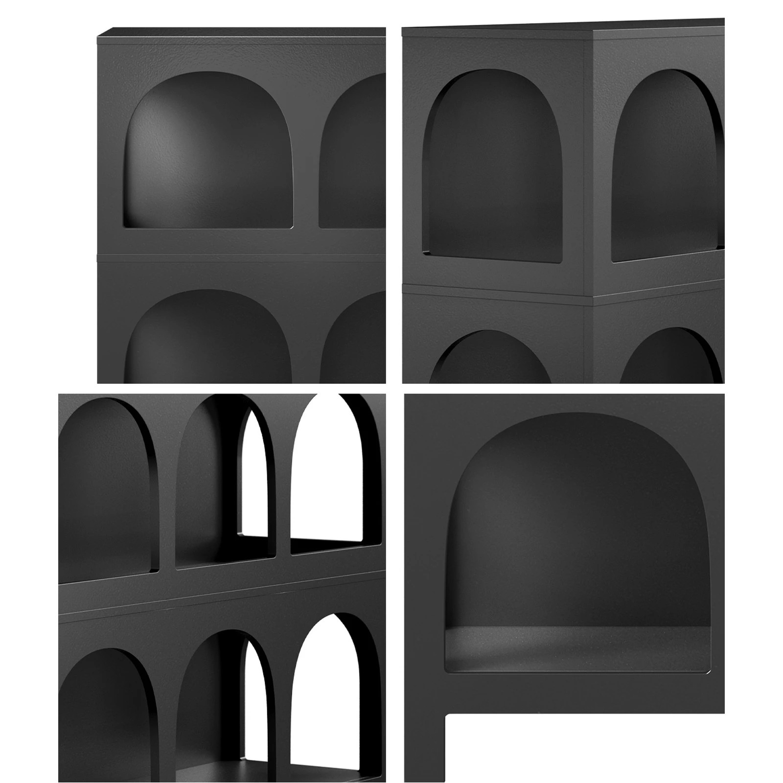 5 Oikiture Shelving Unit Display Shelf Storage Stand Bookcase Bookshelf
 - Black, 5 of 7