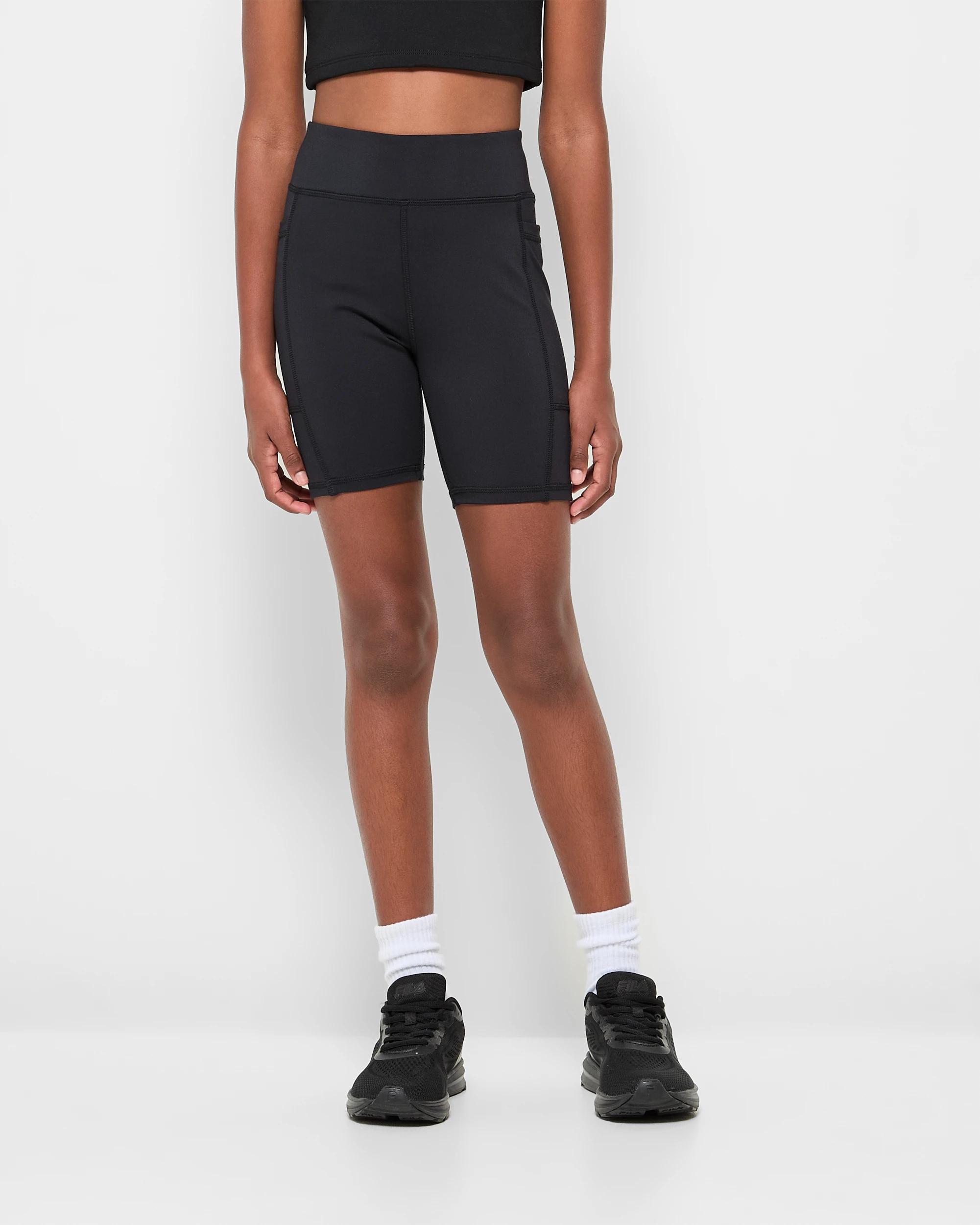 1 Target Kids Mid Short Bike Shorts BLACK, 1 of 5
