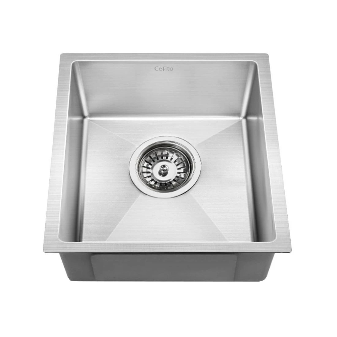1 Cefito Kitchen Sink 36X36CM Stainless Steel Nano Basin Single Bowl - Silver, 1 of 4
