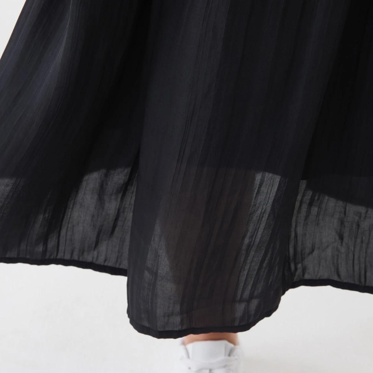5 Crinkle Maxi Skirt BLACK, 5 of 5