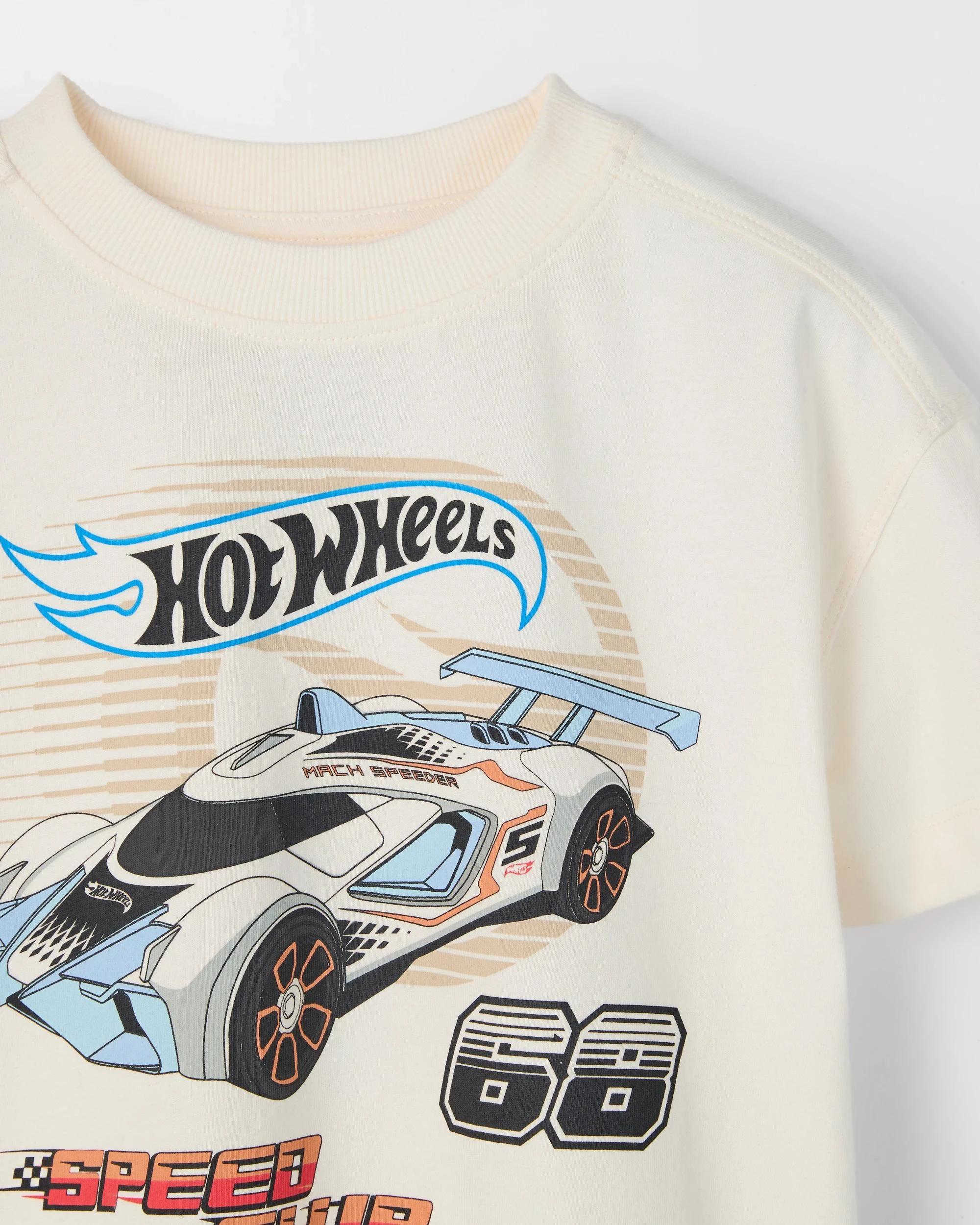 2 Hot Wheels License Australian Cotton T-Shirt CREAM, 2 of 3