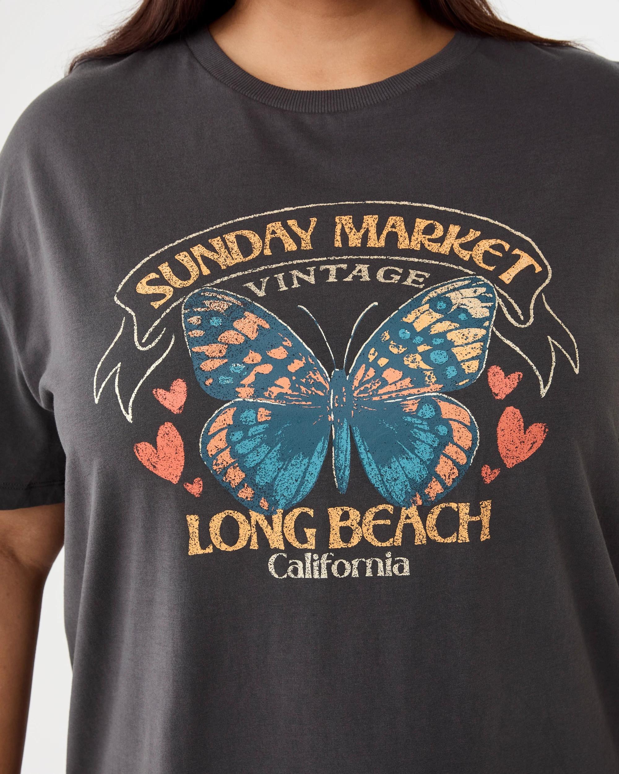6 Curve Short Sleeve Boyfriend T-shirt Sndy Mrkt, 6 of 6