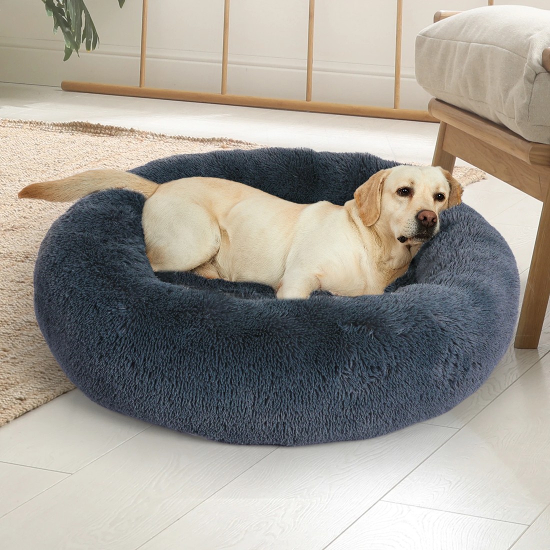 7 Pawz Round Pet Bed L - Blue, 7 of 7