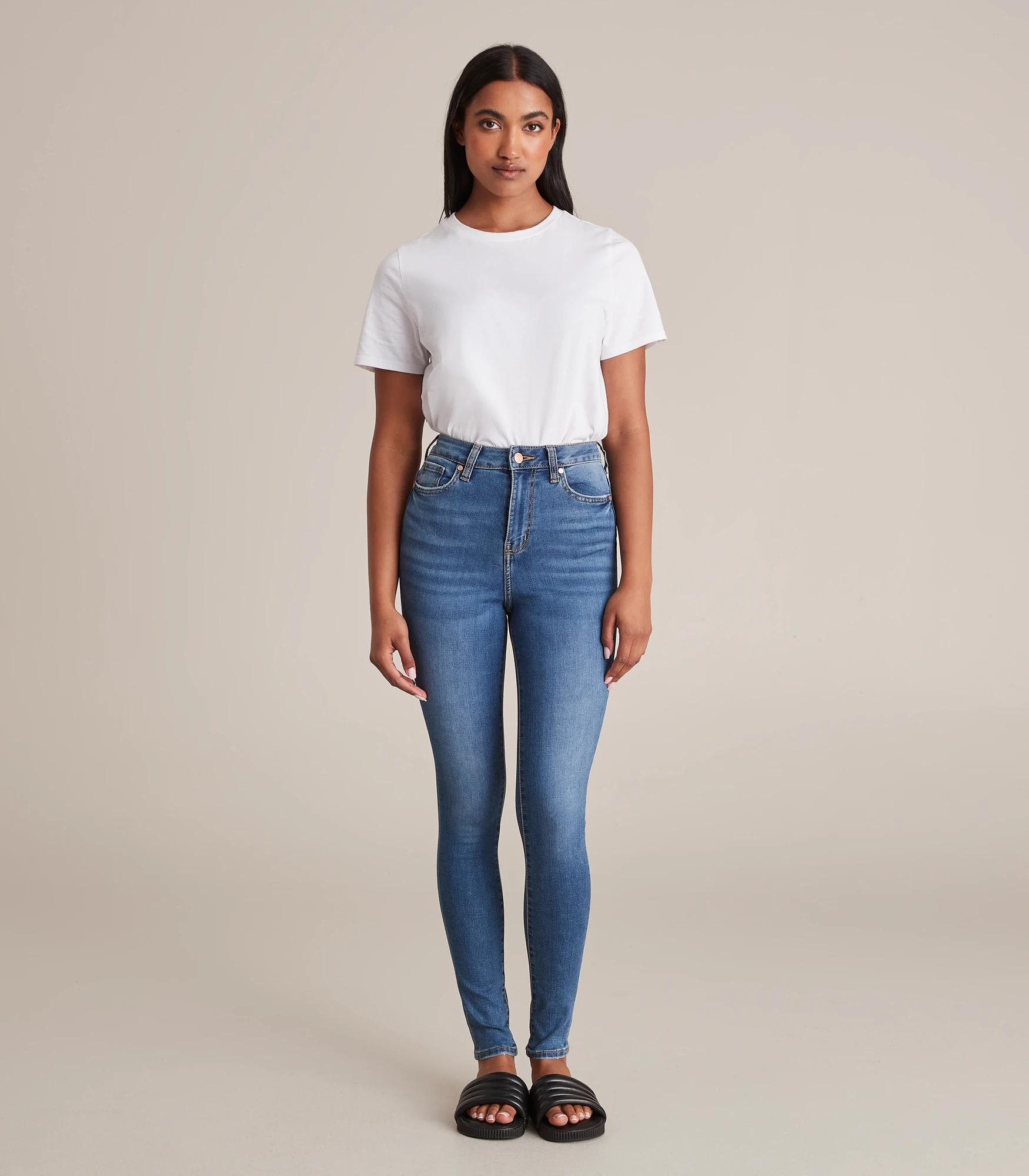 7 Target Sophie Skinny High Rise Full Length Denim Jeans MID WASH, 7 of 9
